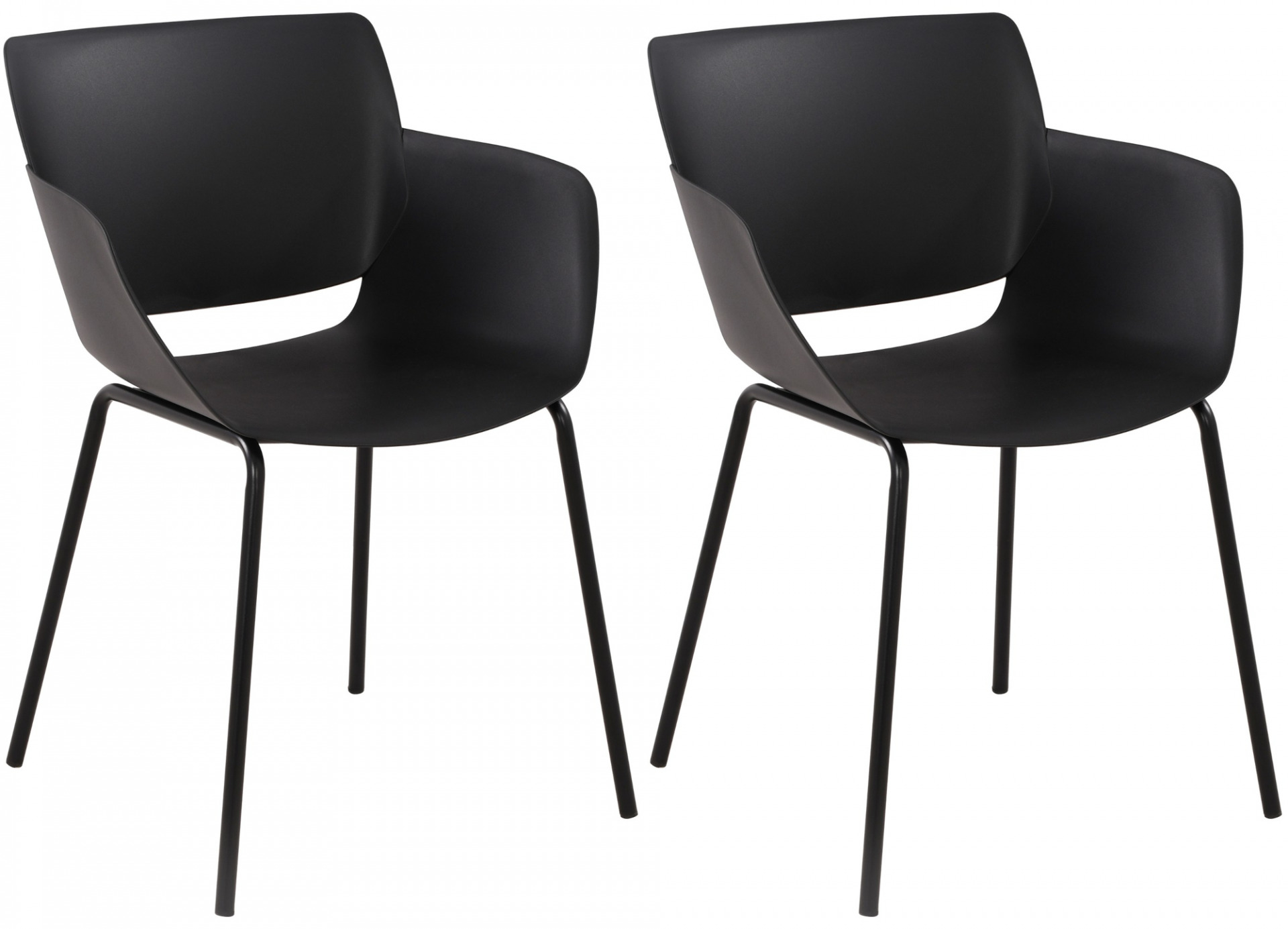 2er Set Stuhl Alpena, schwarz