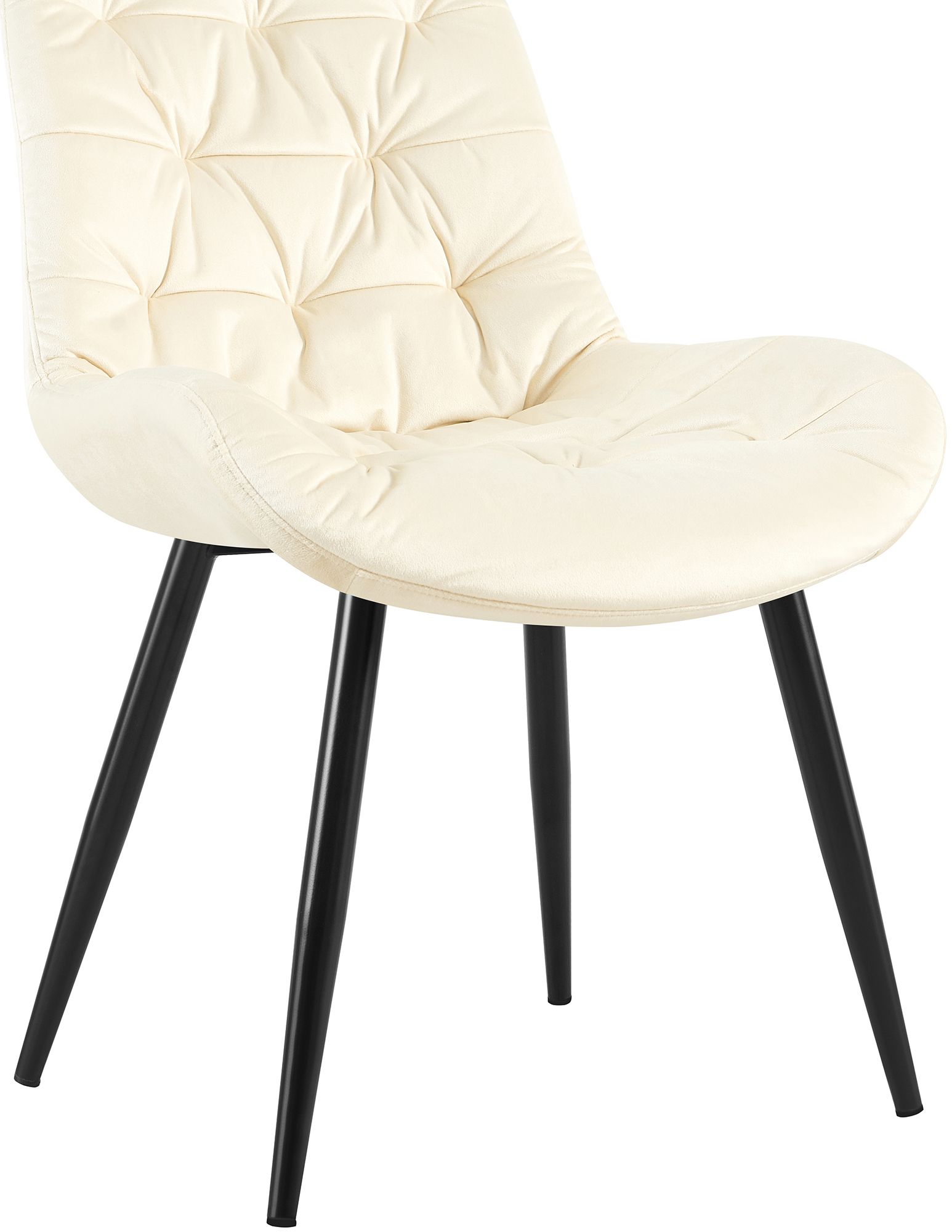 Esszimmerstuhl Rossford Samt, creme