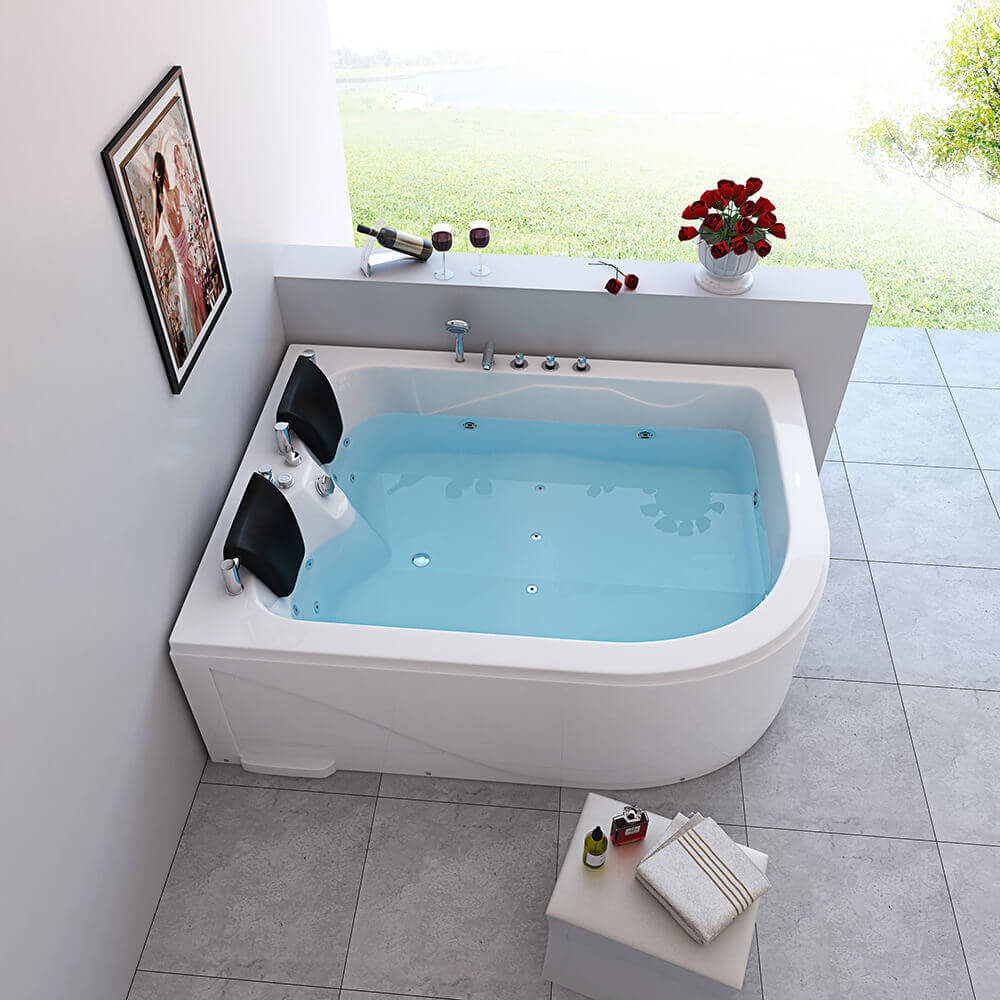 Indoor Whirlpool für 2 Personen BLUE OCEAN XL - 180 x 120 cm Rechts