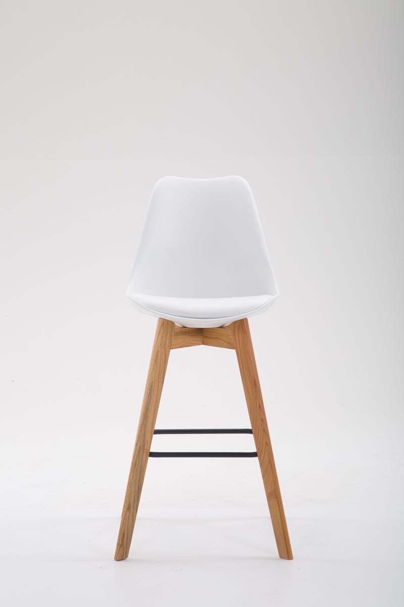 Barhocker Metz Kunststoff Natura, weiß
