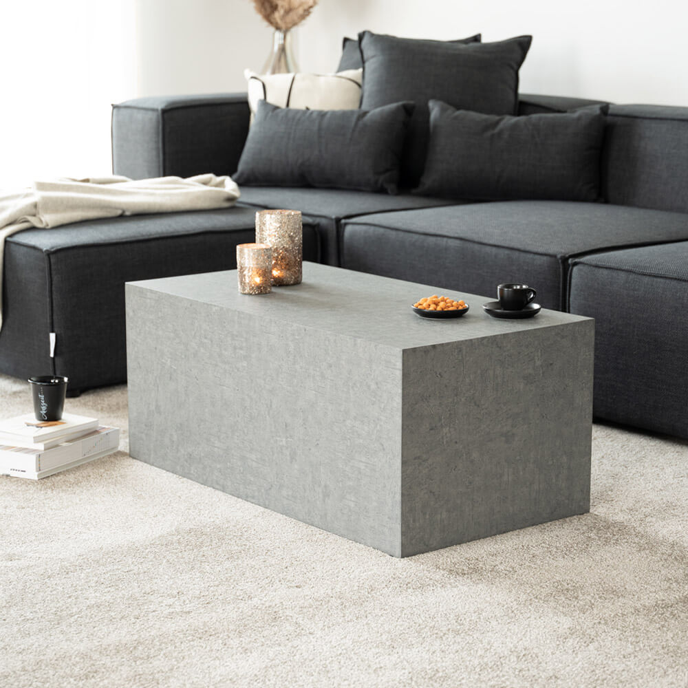 Couchtisch Marmor AMIRI L - 95 x 50 cm Grau