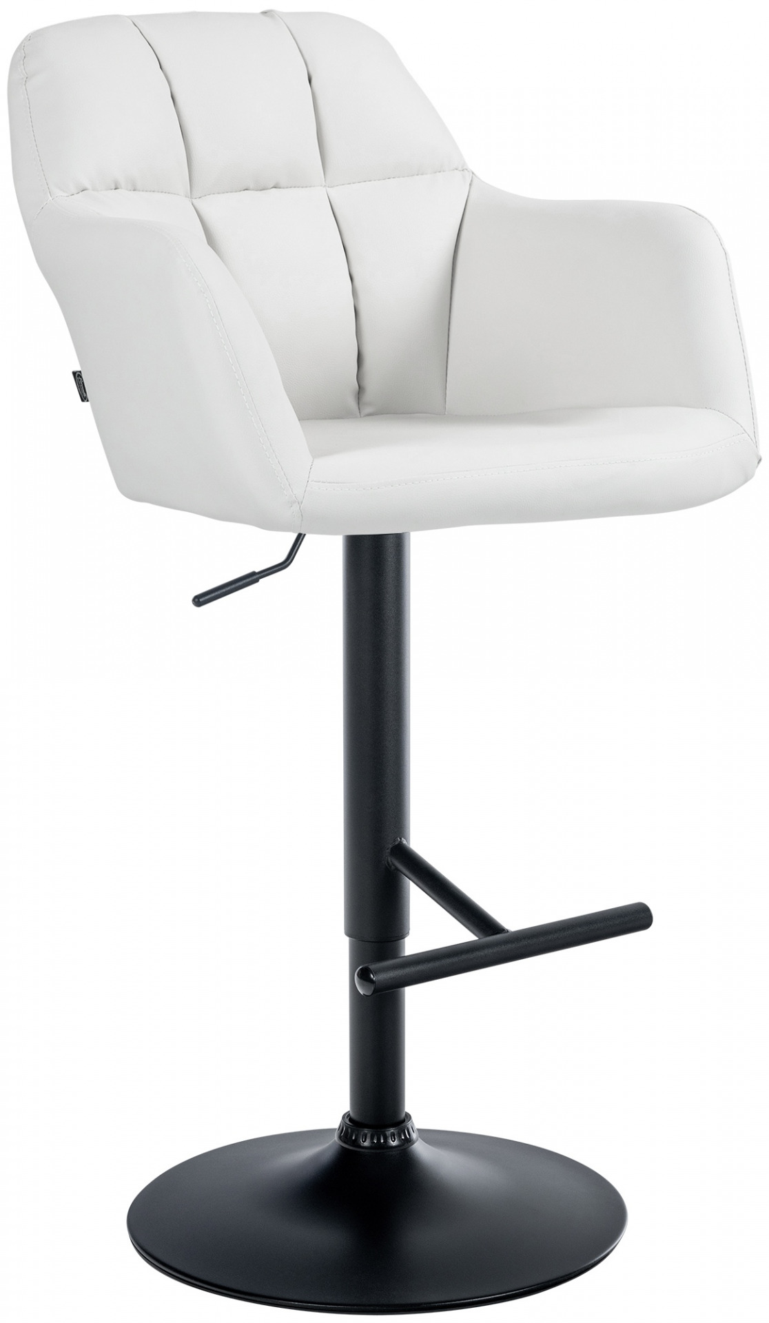 Barhocker Natoma Kunstleder schwarz, weiß