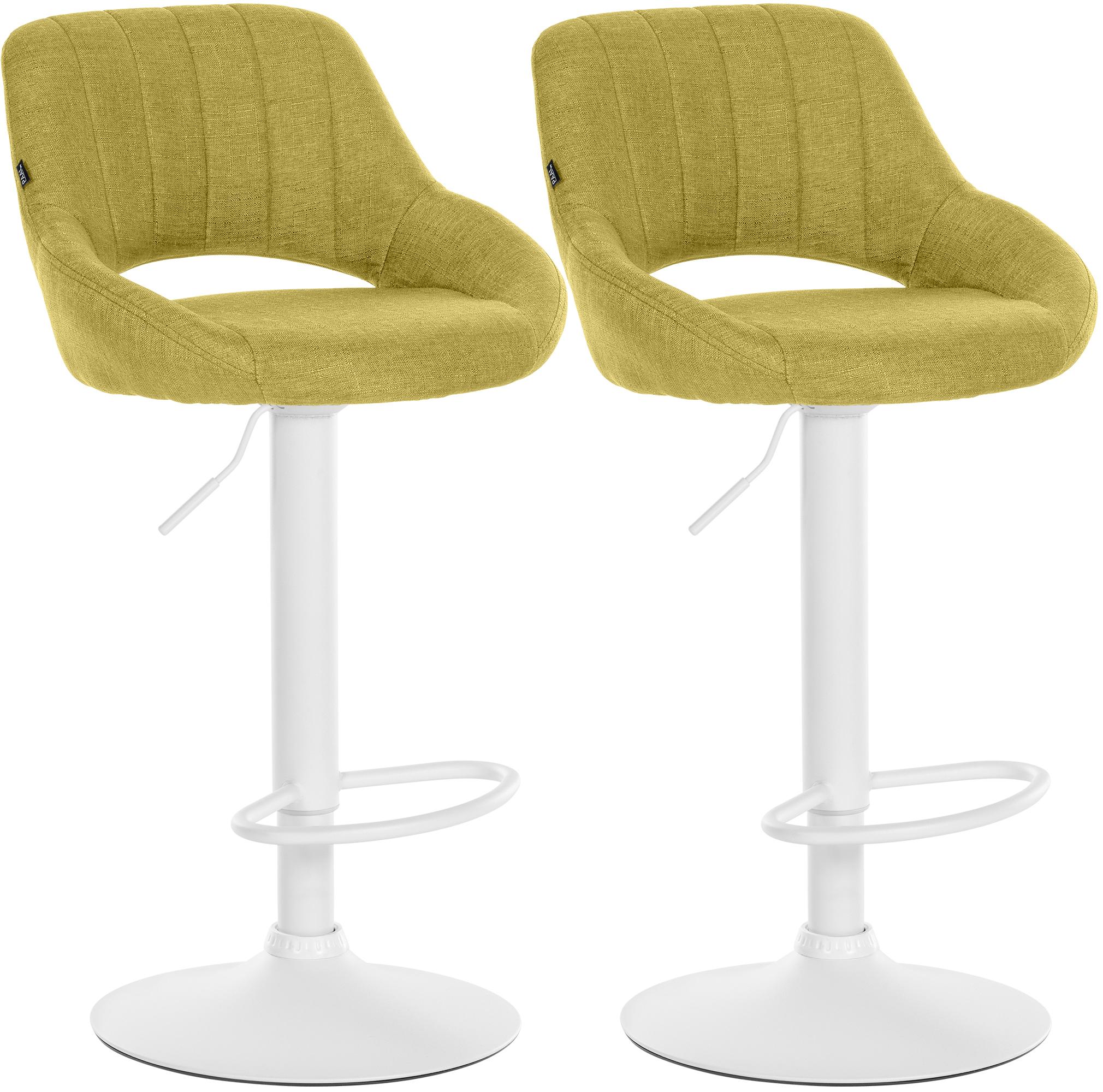 2er Set Barhocker Milet Stoff W, grün