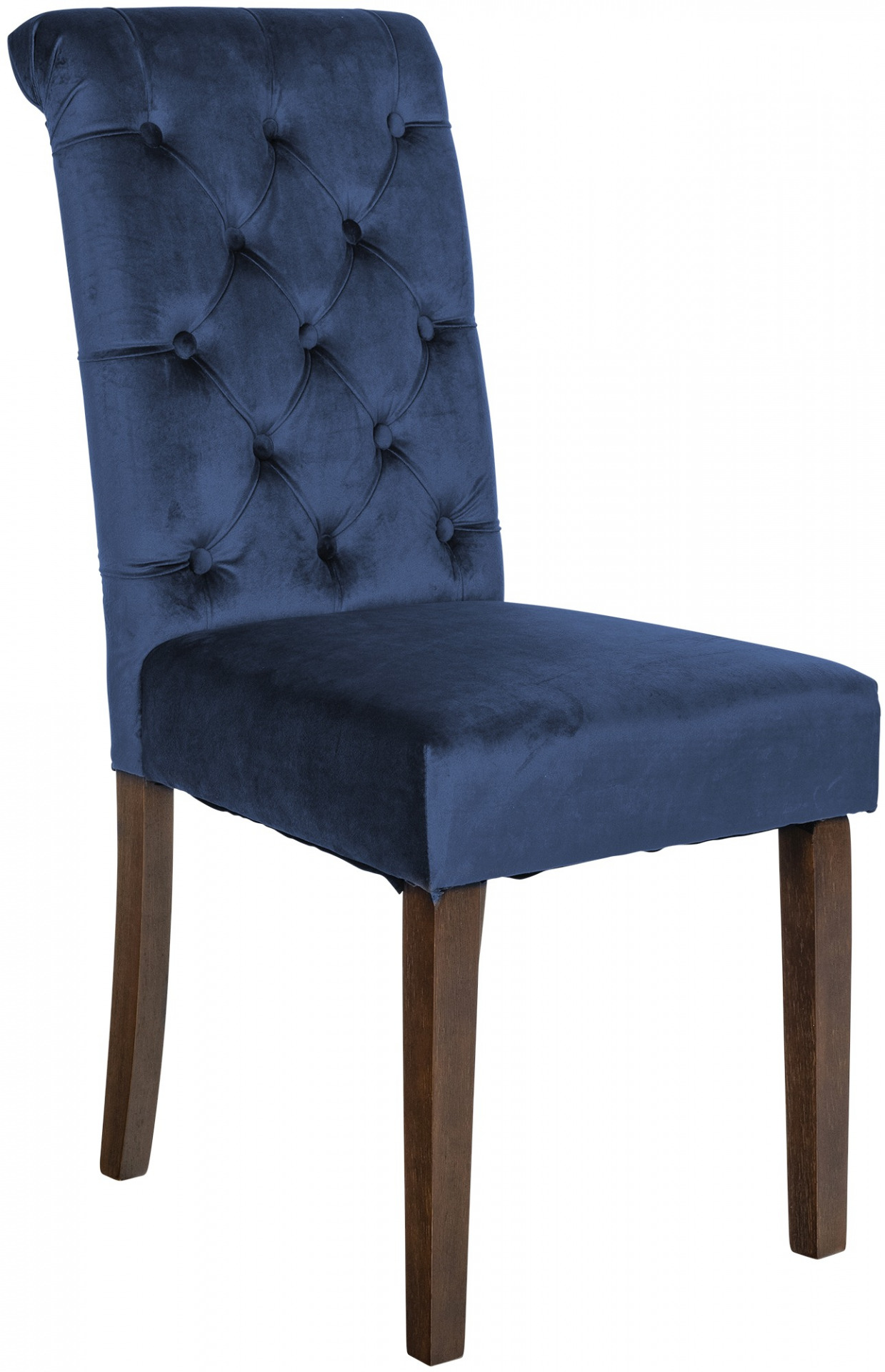 Esszimmerstuhl Lisburn Samt, blau