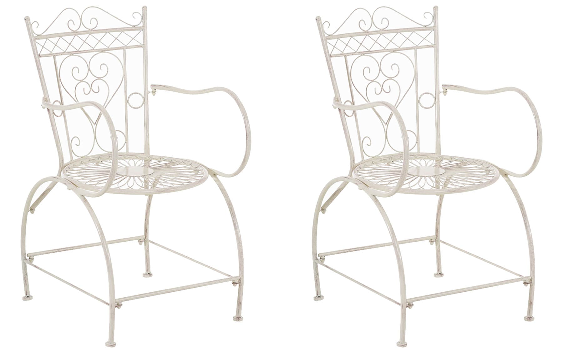 2er Set Stühle Sheela, antik-creme