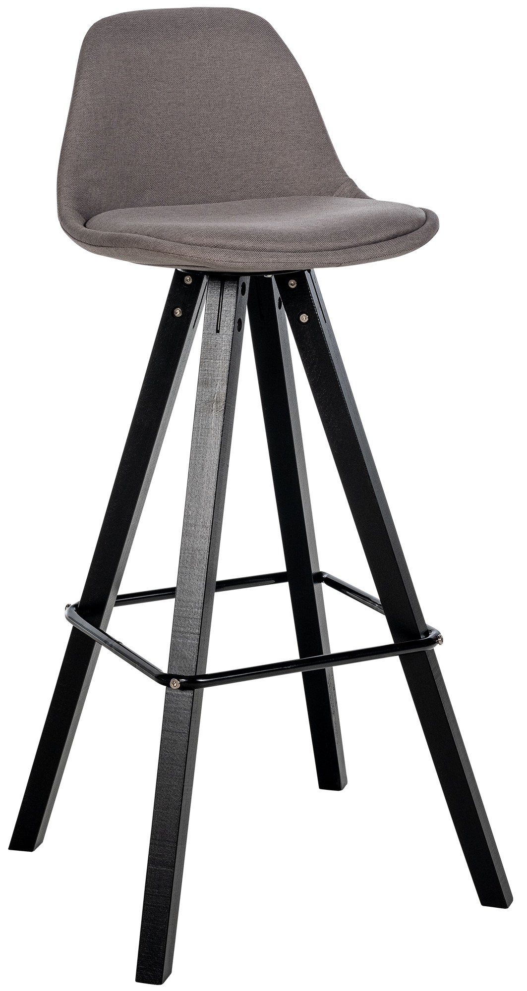 Barhocker Corbin Stoff Square schwarz, taupe