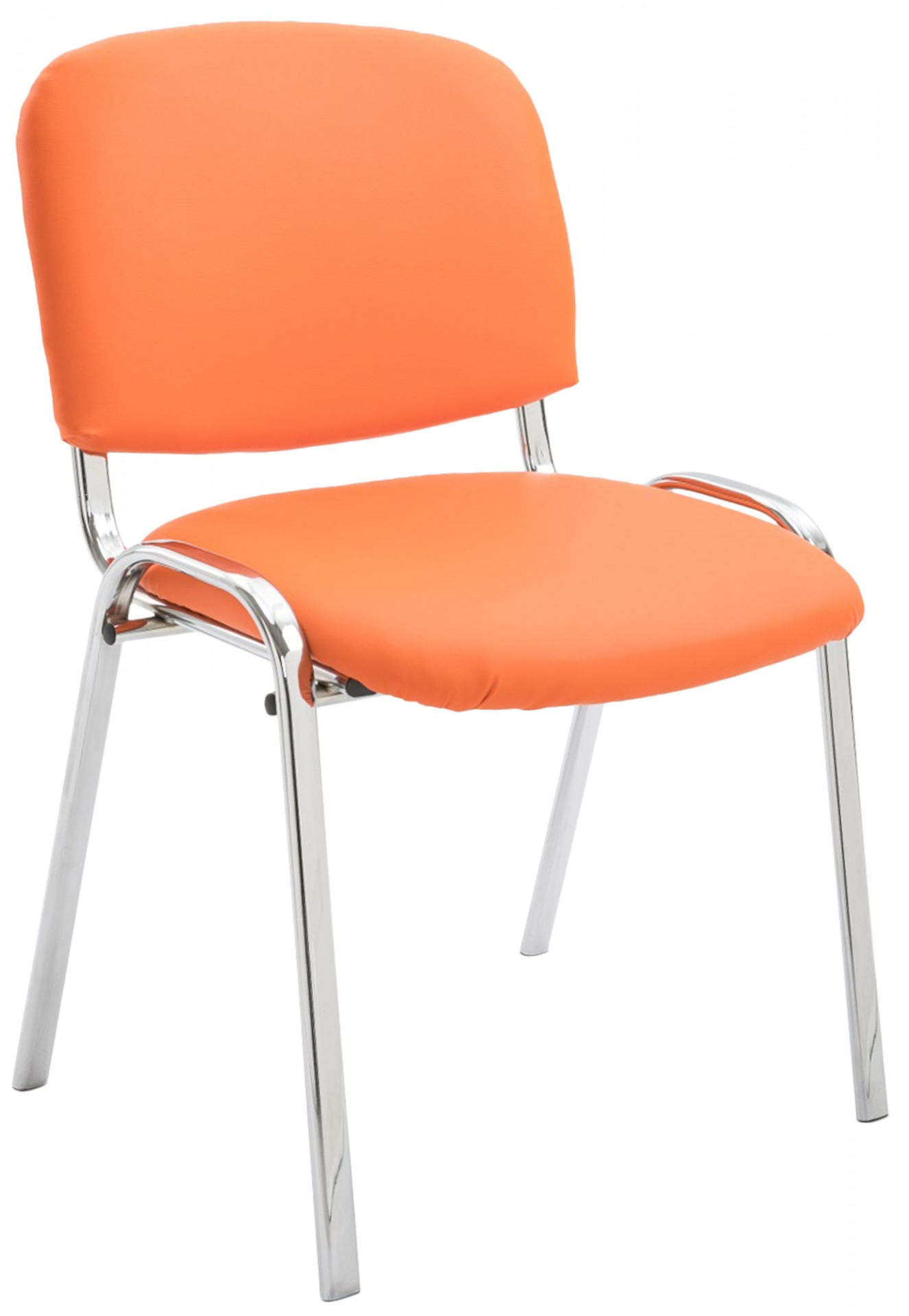 Besucherstuhl Ken C Kunstleder, orange