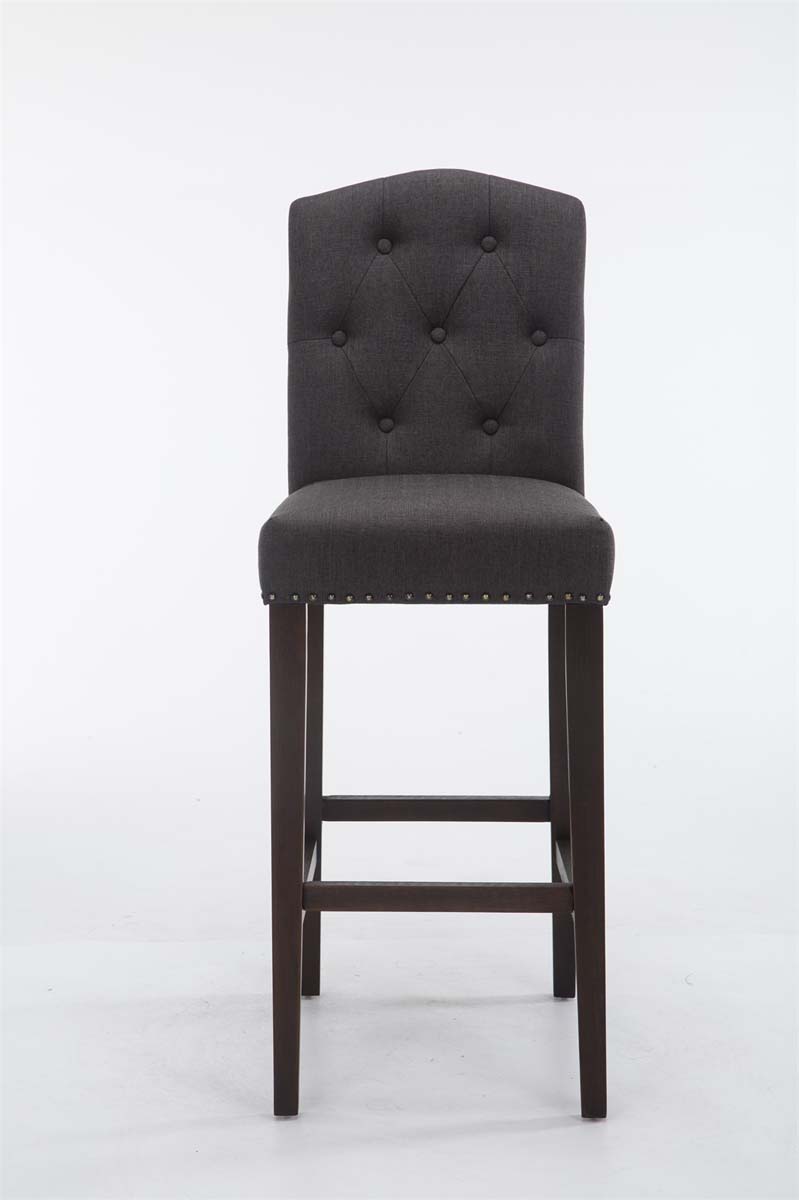 Barhocker Louise Stoff antik, dunkelgrau