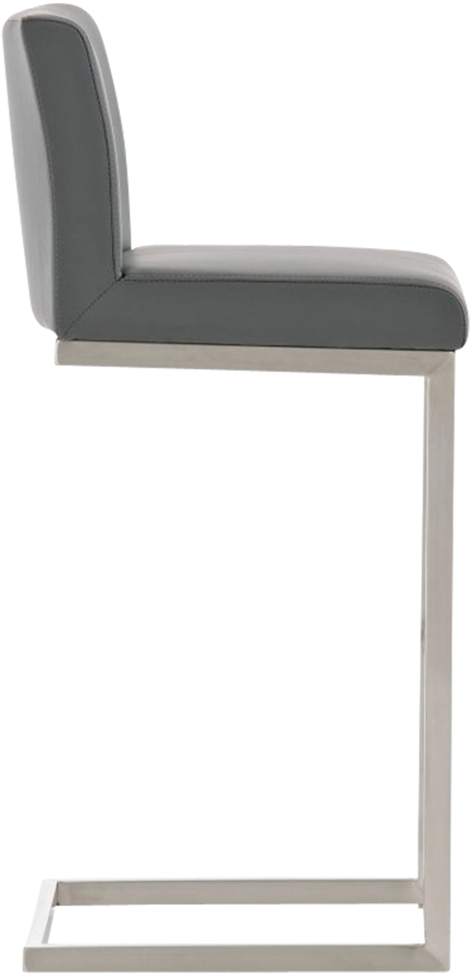 2er Set Barhocker Paros Kunstleder, grau