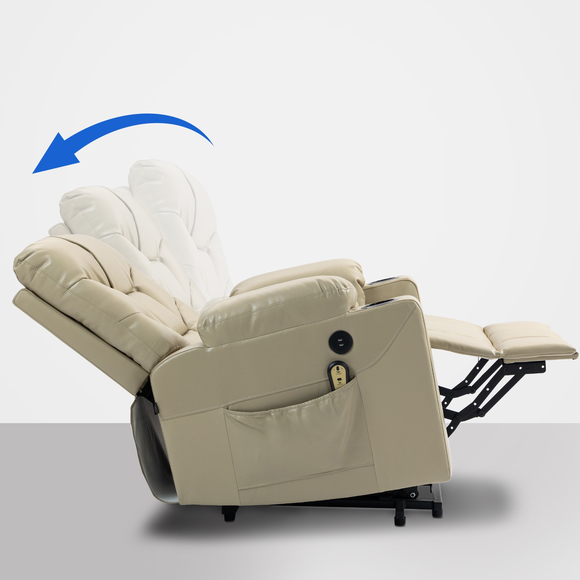 Sessel Andover Kunstleder, creme