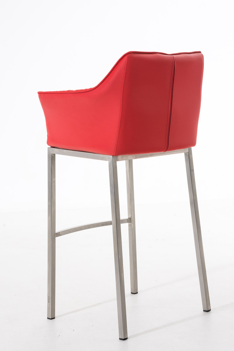 Barhocker Damaso E mit 4-Fuß Gestell, rot