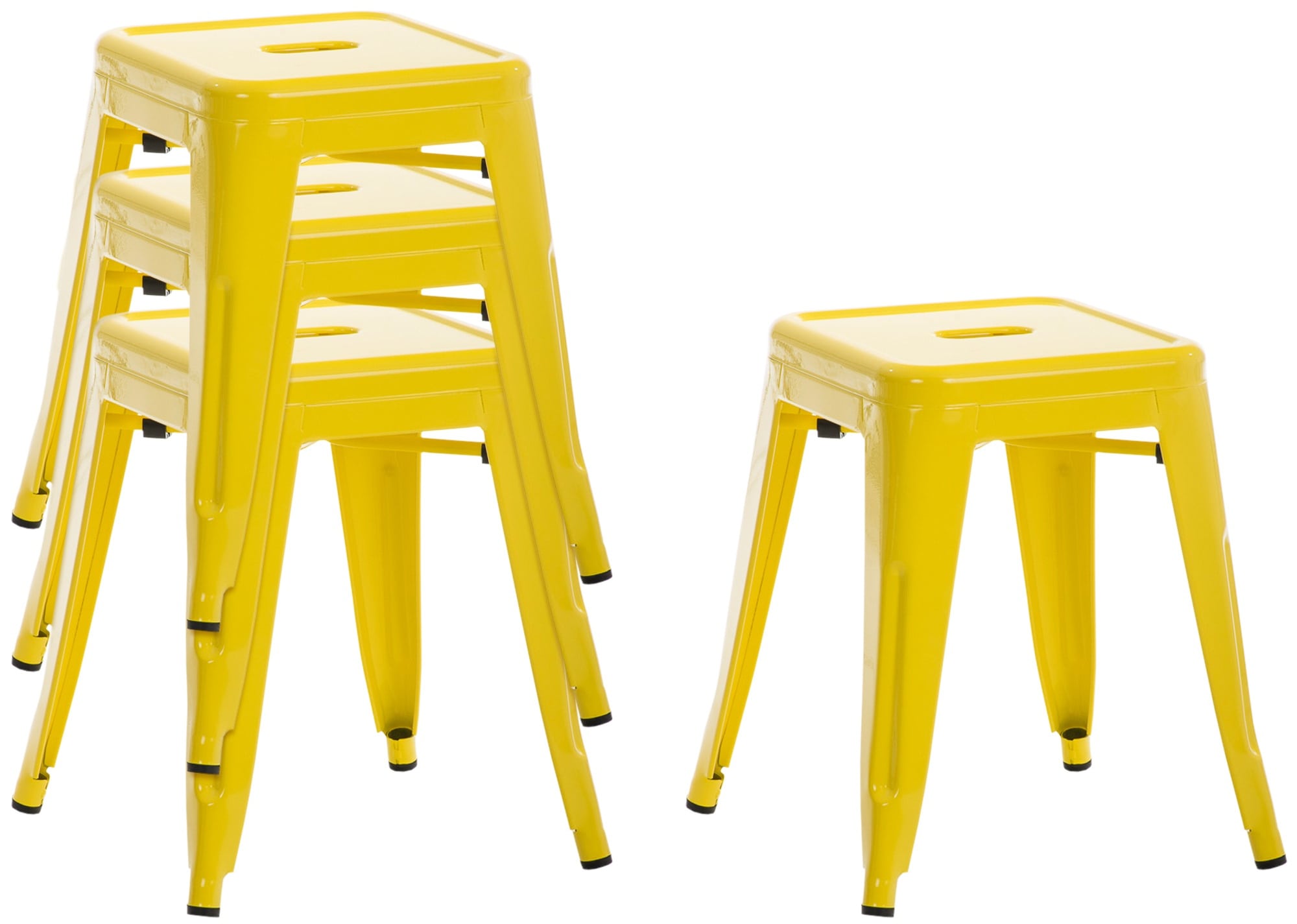 4er Set Hocker Armin, gelb