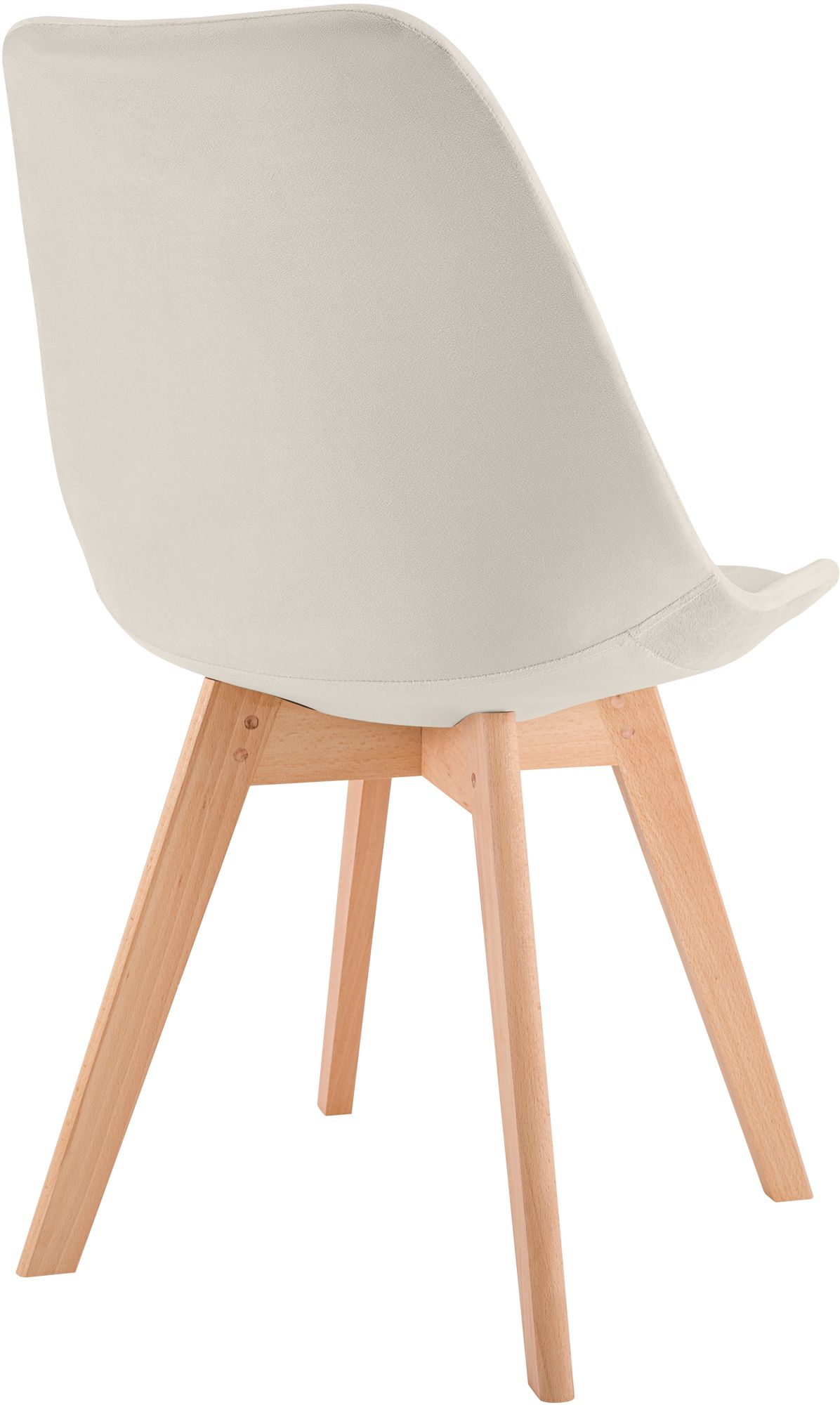 4er Set Stuhl Linares Samt, beige
