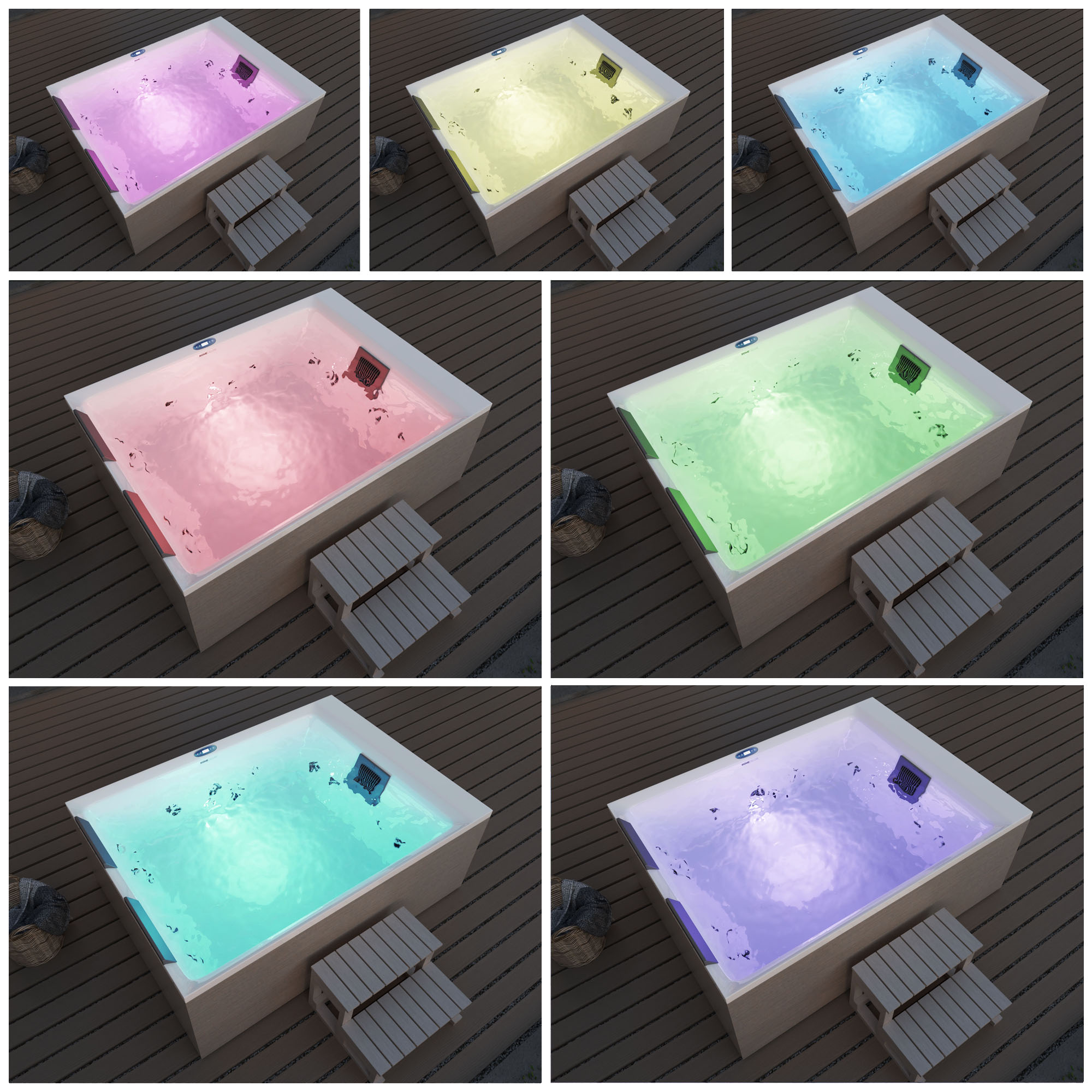 Outdoor Whirlpool NIMBUS DELUXE PURE 190 x 140 cm für 2 Personen