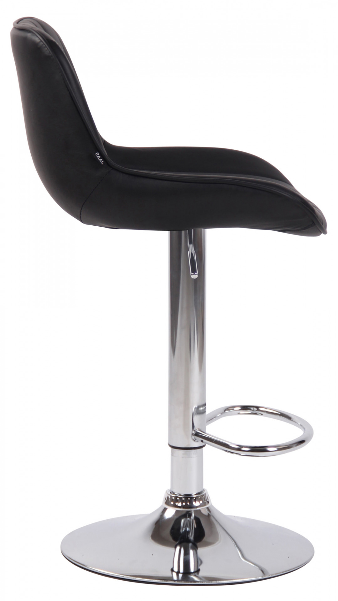 Barhocker Lentini Kunstleder chrom, schwarz