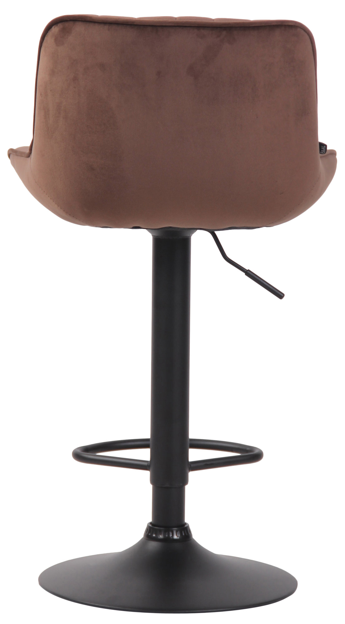 Barhocker Lentini Samt schwarz, braun