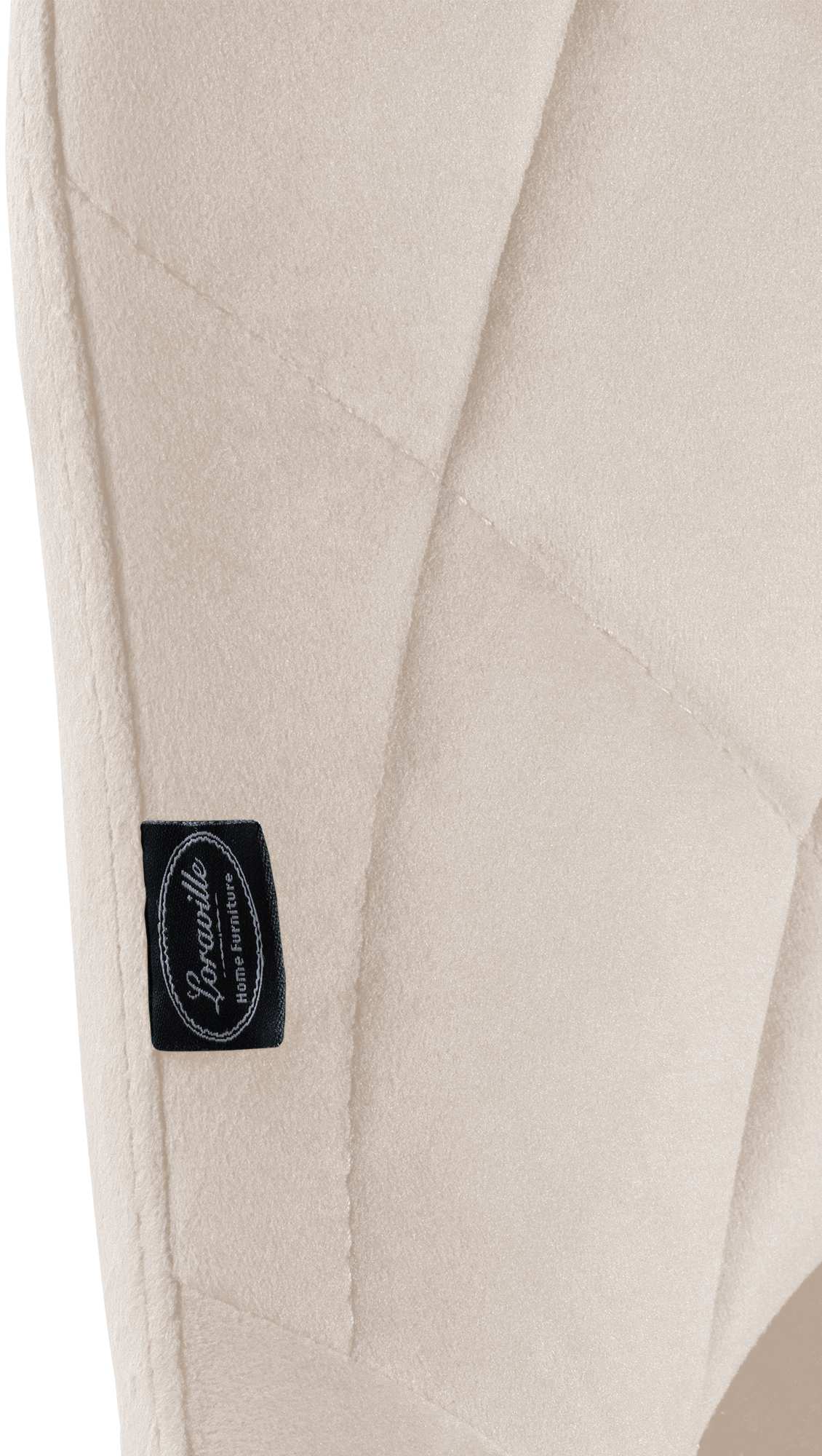 2er Set Barhocker Lazio Samt schwarz, creme