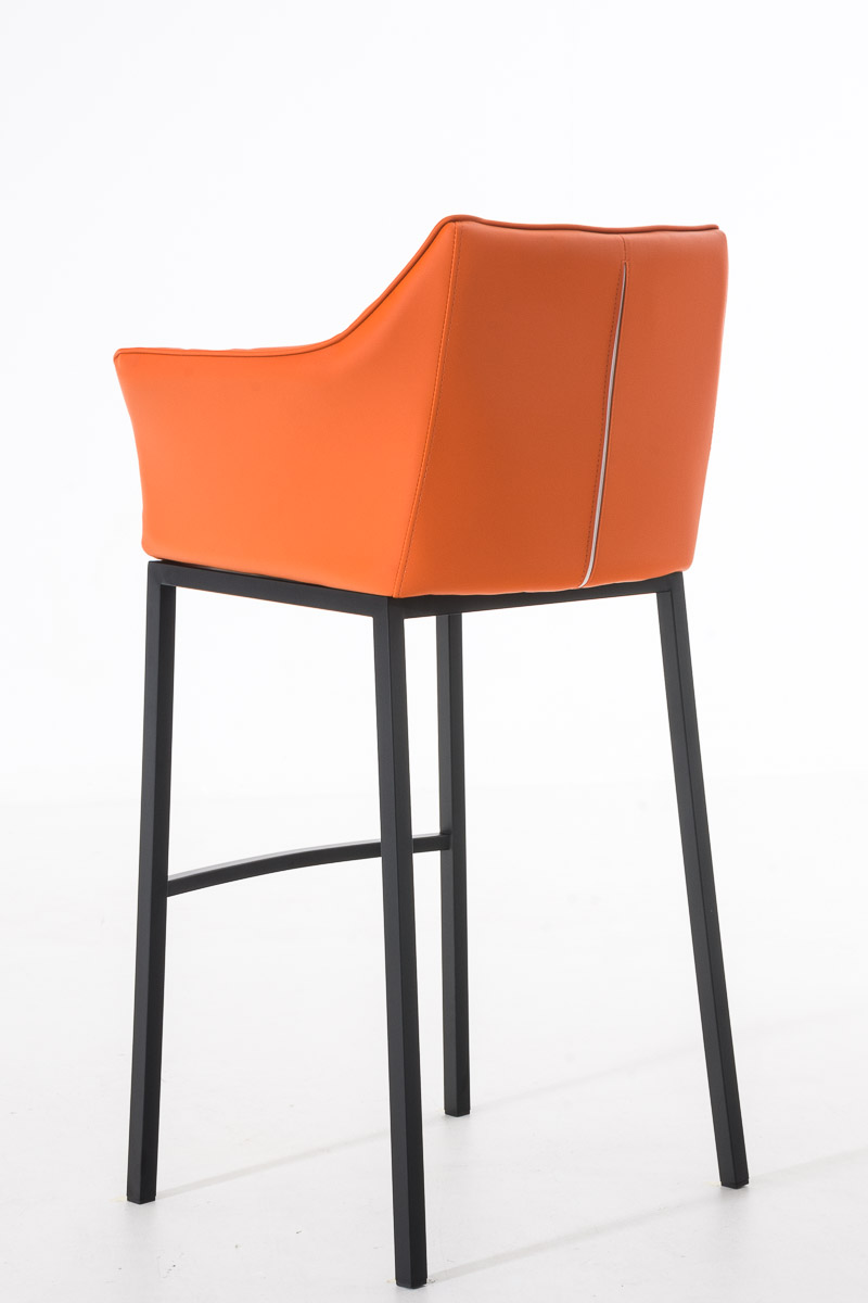 Barhocker Damaso B mit 4-Fuß Gestell, orange