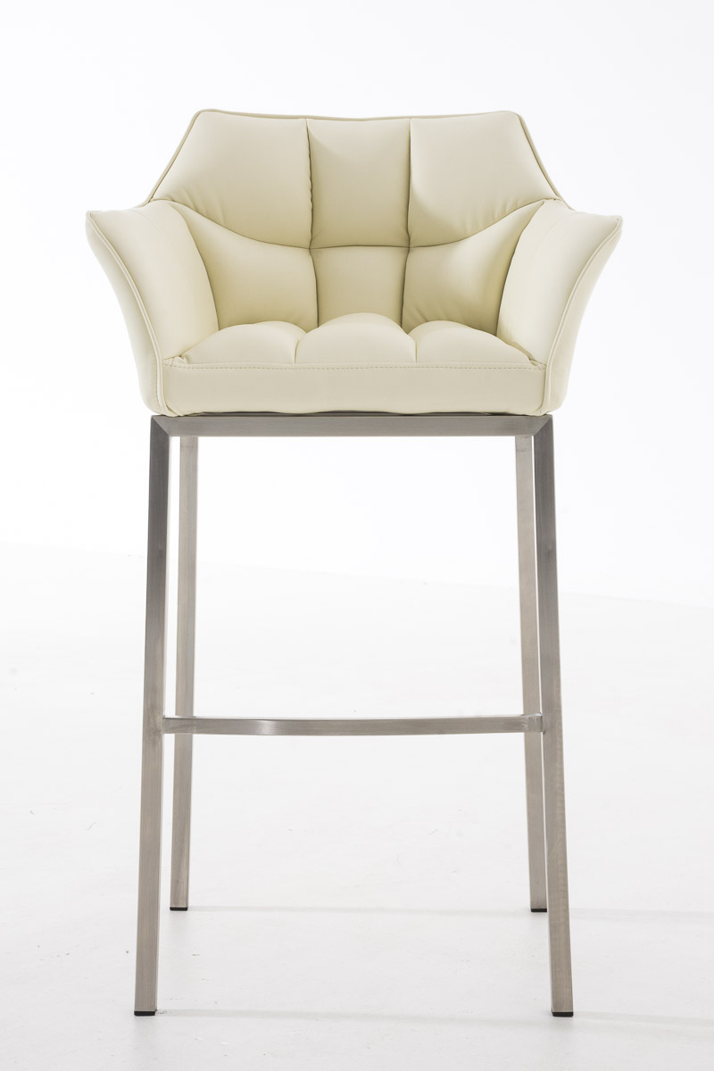 Barhocker Damaso E mit 4-Fuß Gestell, creme