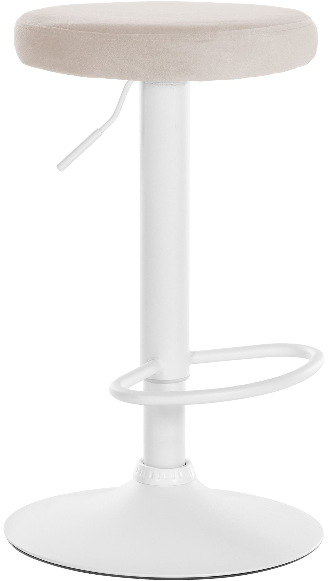 Barhocker Ponte Samt weiß, creme