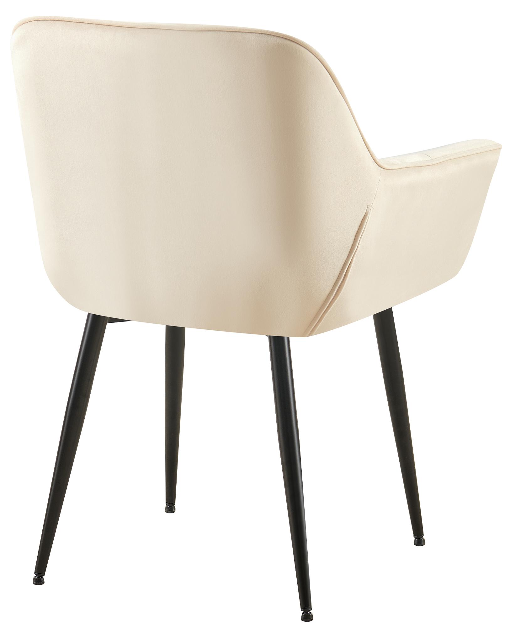 Esszimmerstuhl Roseville Samt, creme