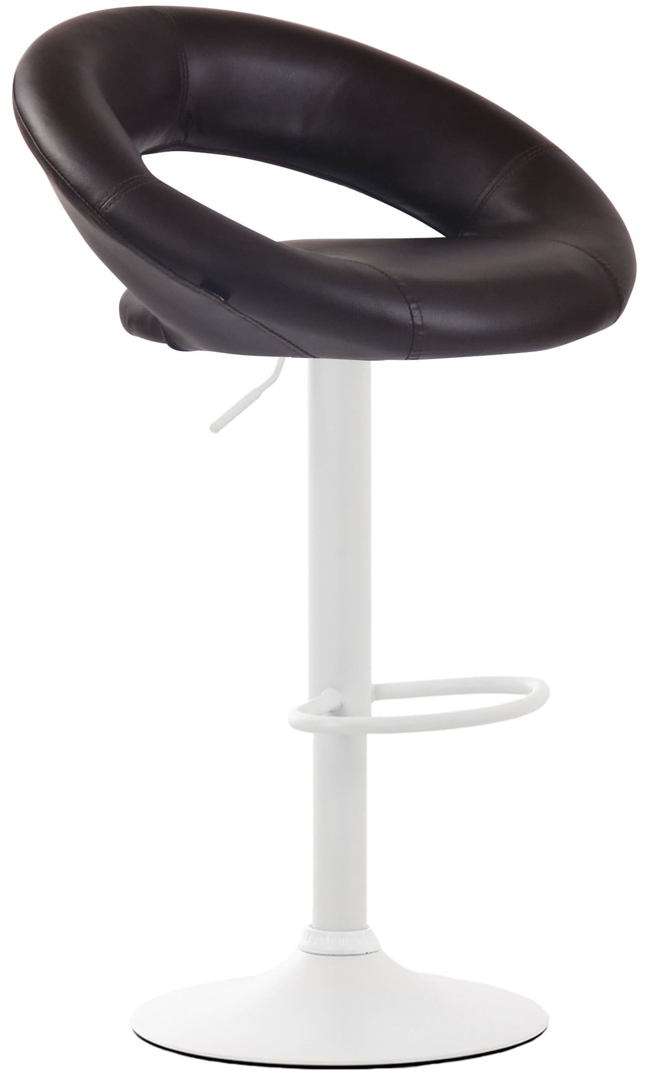 2er Set Barhocker Olinda Kunstleder weiß, braun