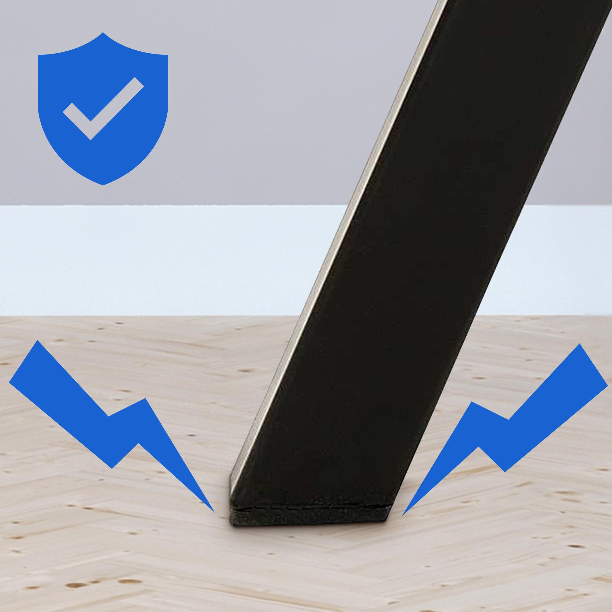 2er Set Esszimmerstuhl Lewes Samt, schwarz
