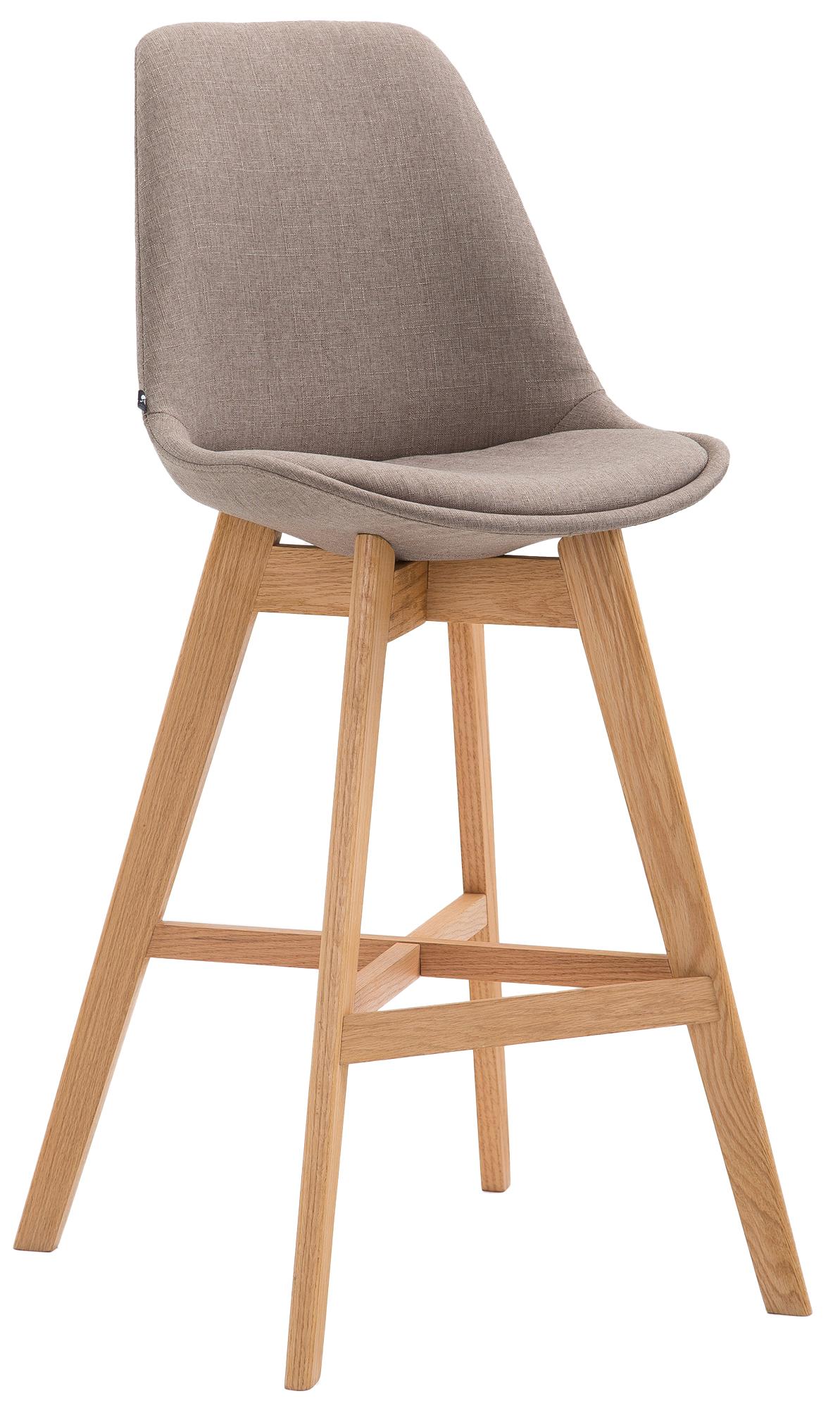 Barhocker Cannes Stoff Natura, taupe