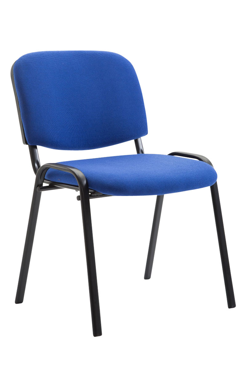 4er Set Besucherstuhl Ken Stoff, blau