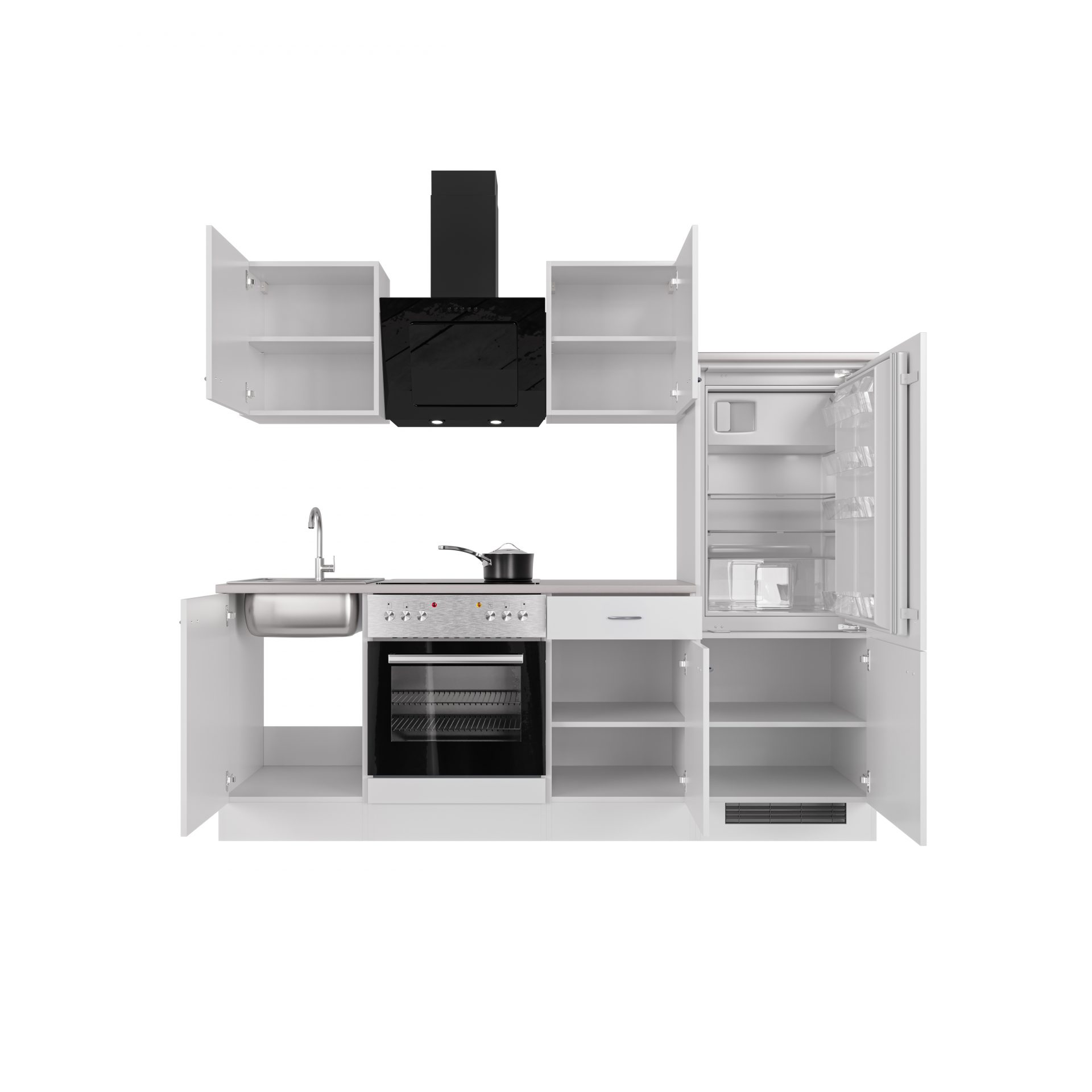 Küchenzeile WITO 220 cm mit E-Geräten