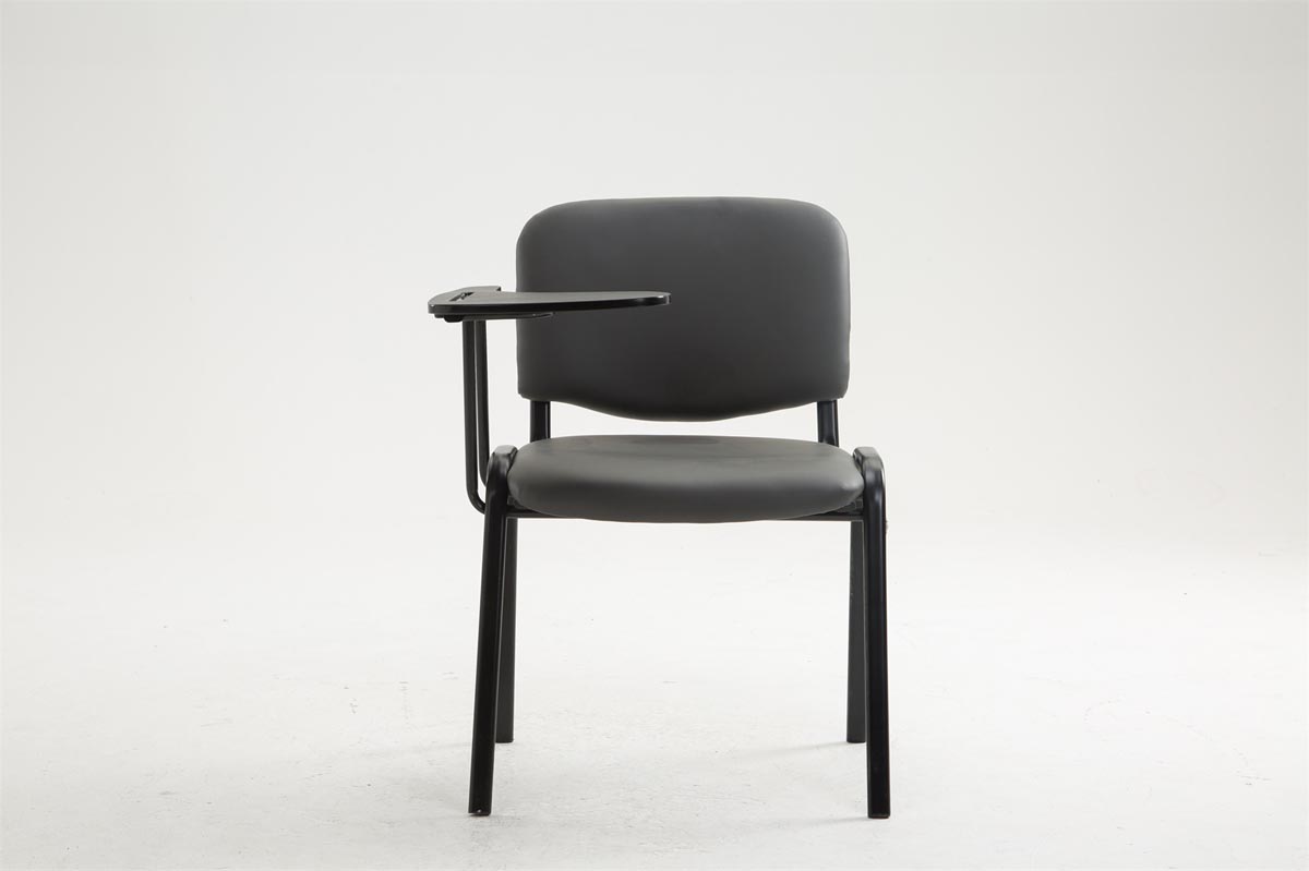 Stuhl Ken mit Klapptisch Kunstleder, grau
