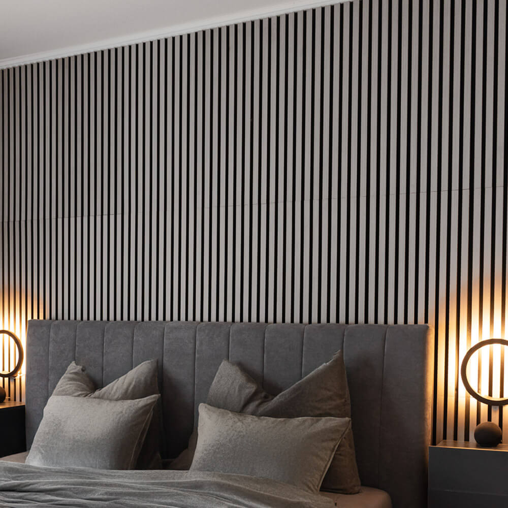 Akustikpaneel SONIC - 240 x 40 cm Grey Oak