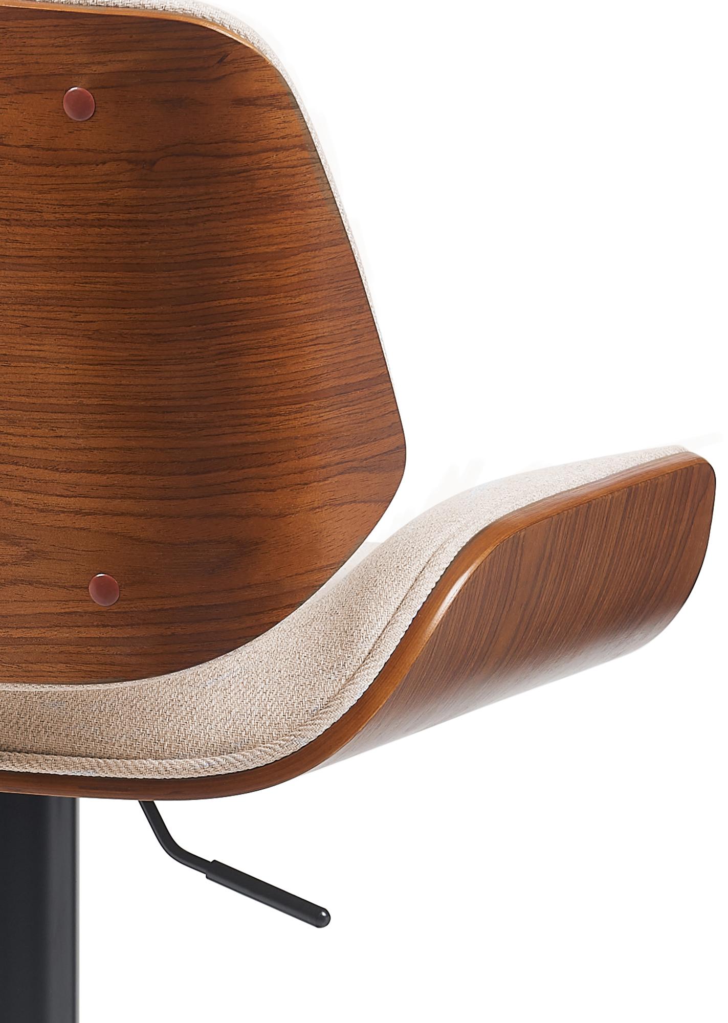 Barhocker Beverley B Stoff, walnuss/creme