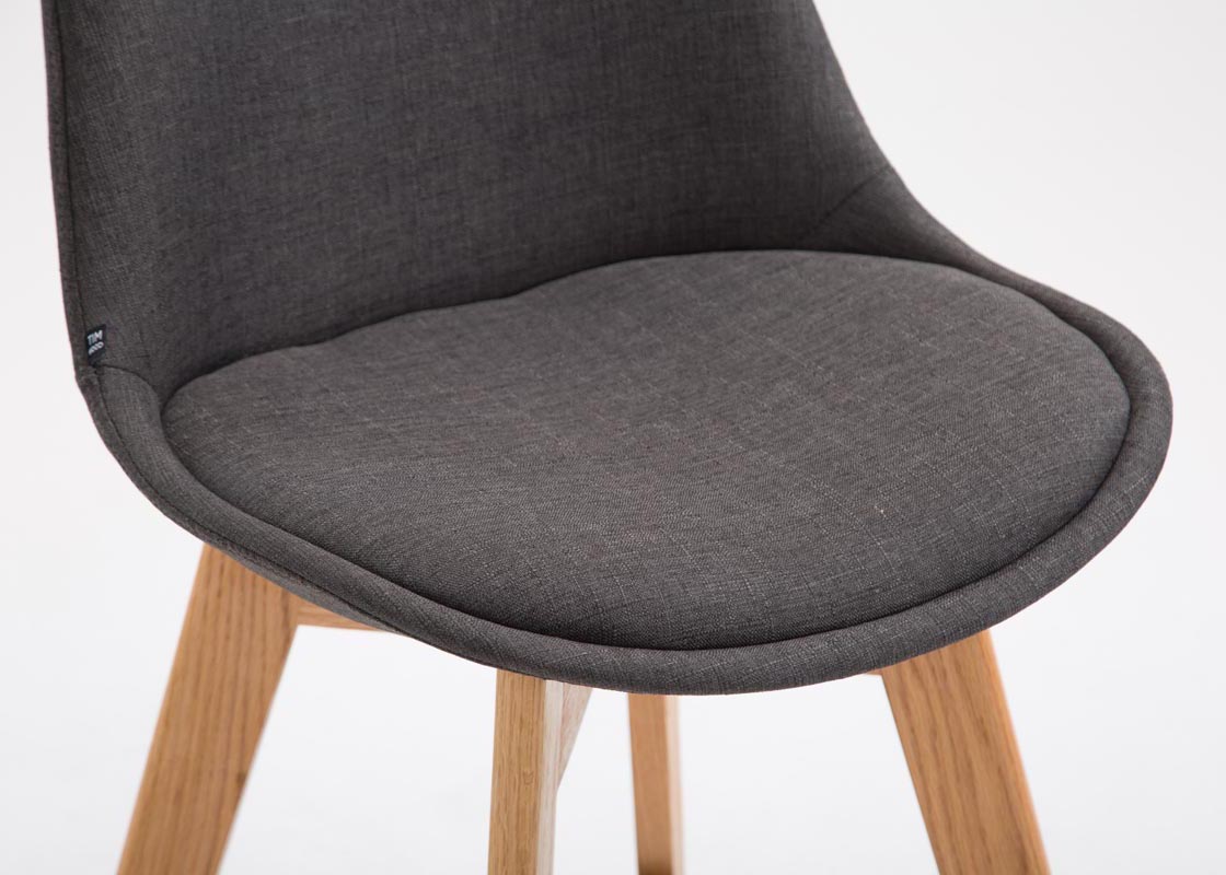 2er Set Barhocker Metz Stoff natura, dunkelgrau