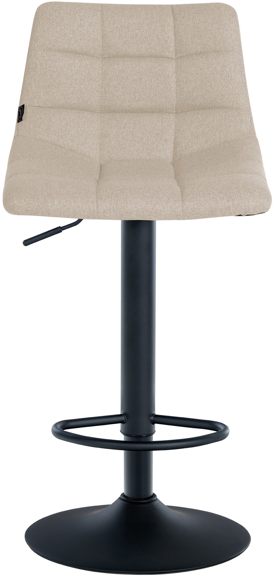 Barhocker Jerry Stoff schwarz, creme