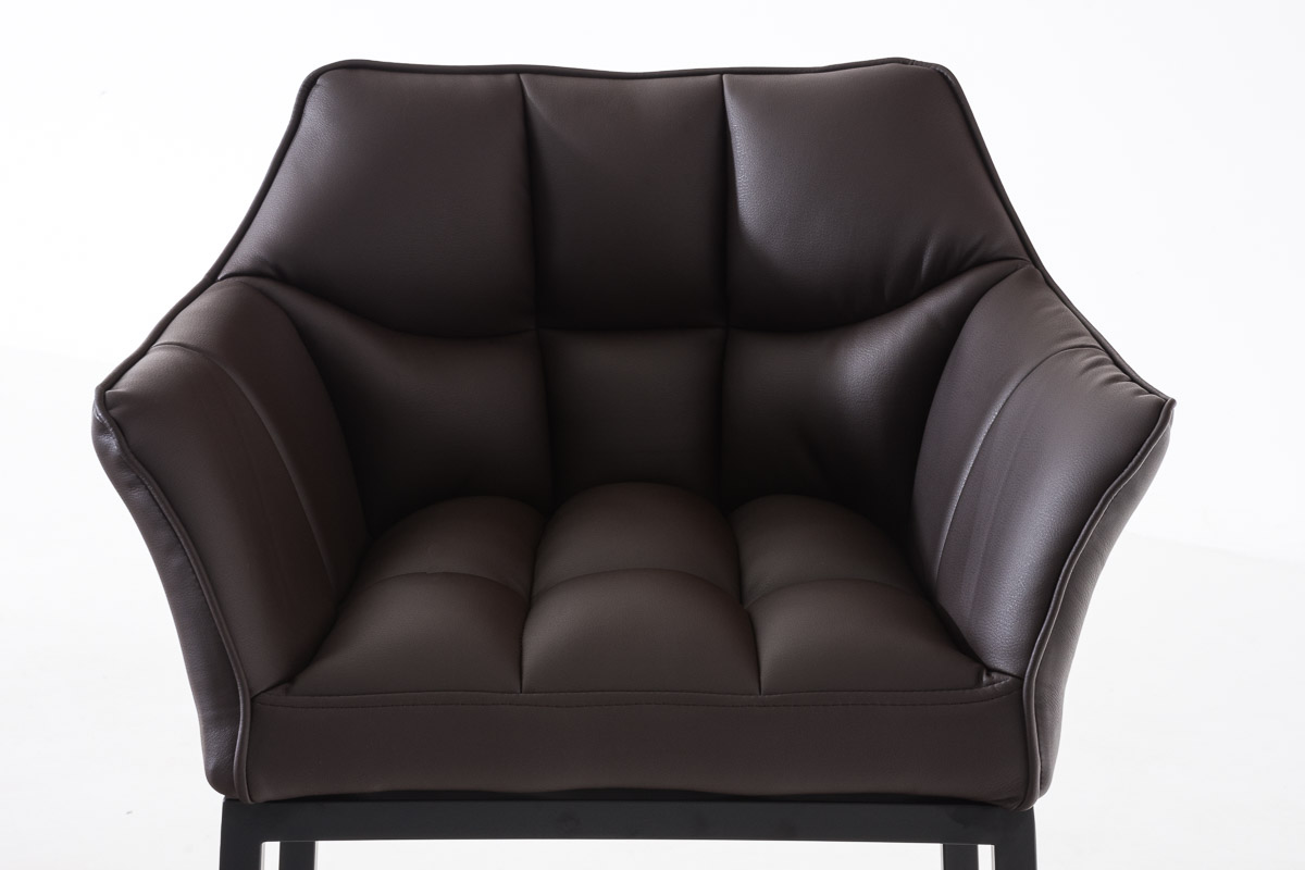 Barhocker Damaso B mit 4-Fuß Gestell, braun
