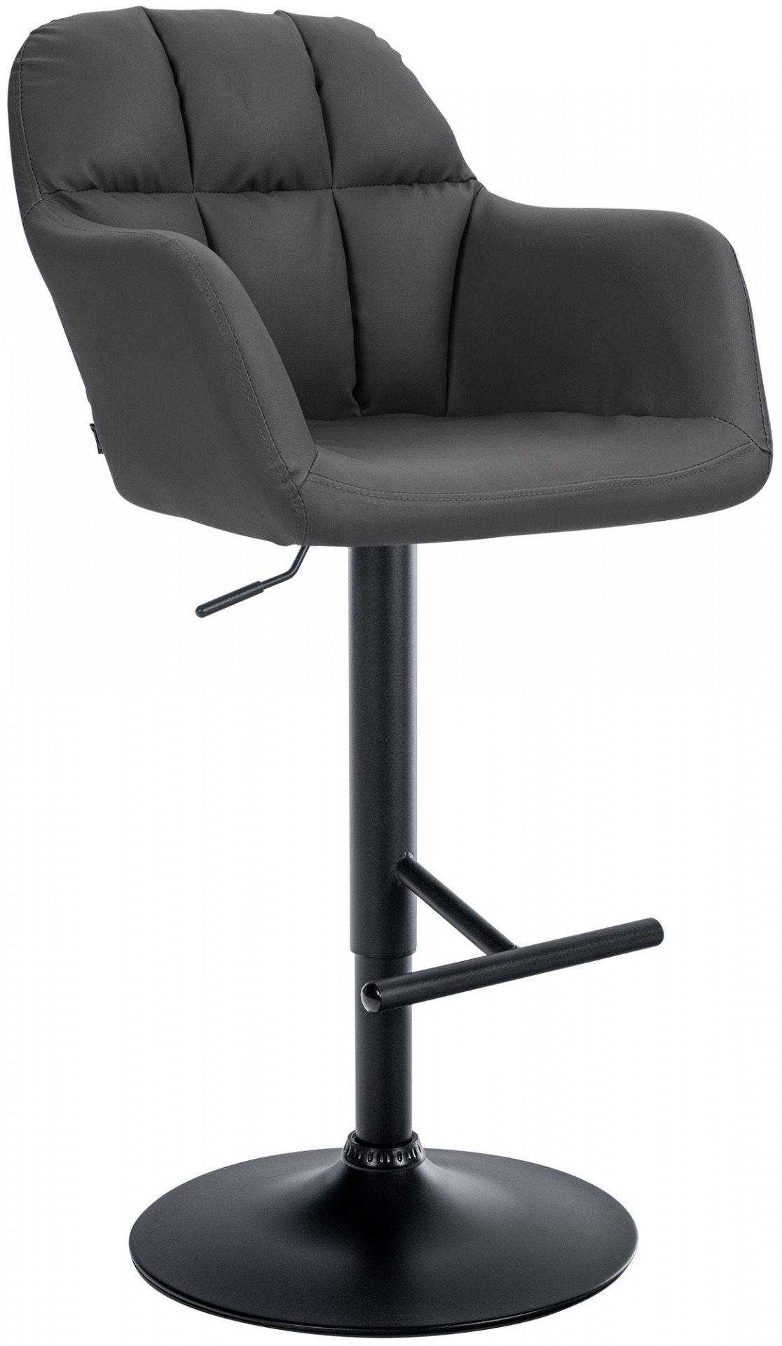Barhocker Natoma Kunstleder schwarz, schwarz