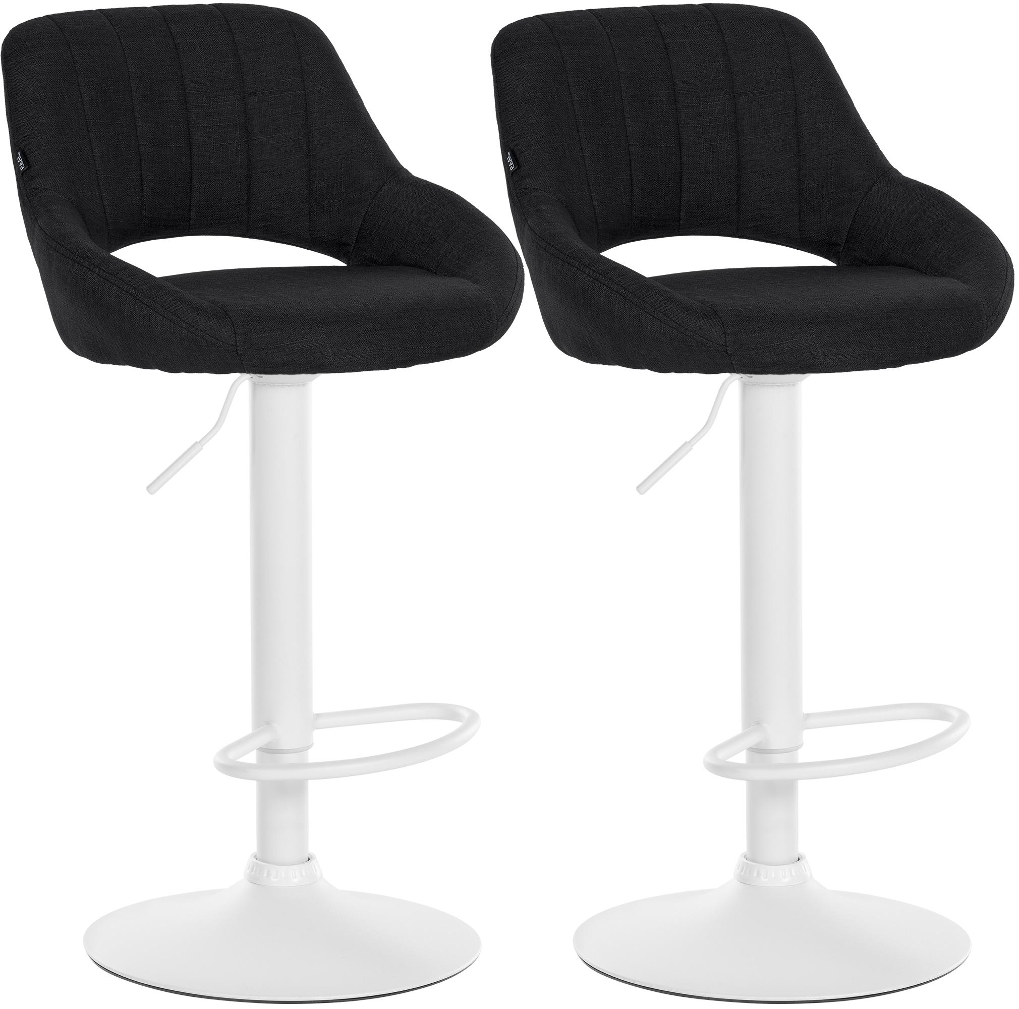 2er Set Barhocker Milet Stoff W, schwarz