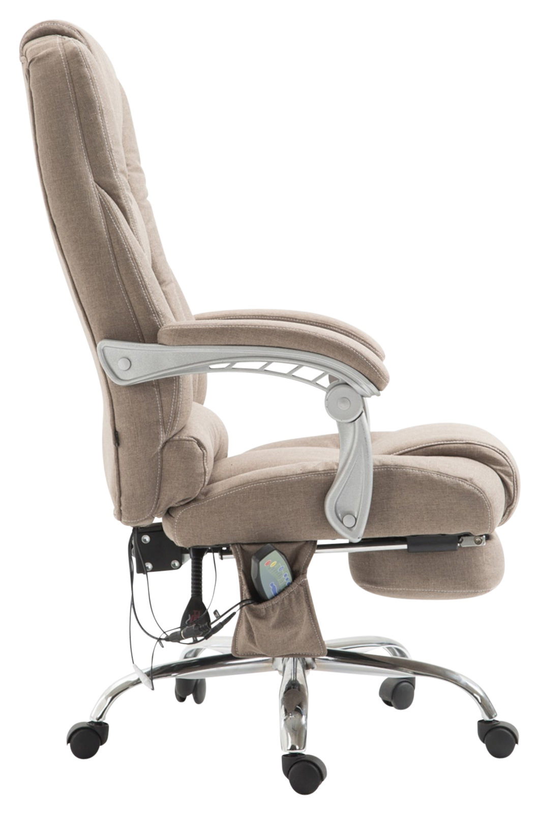 Bürostuhl Pacific Stoff mit Massagefunktion, taupe