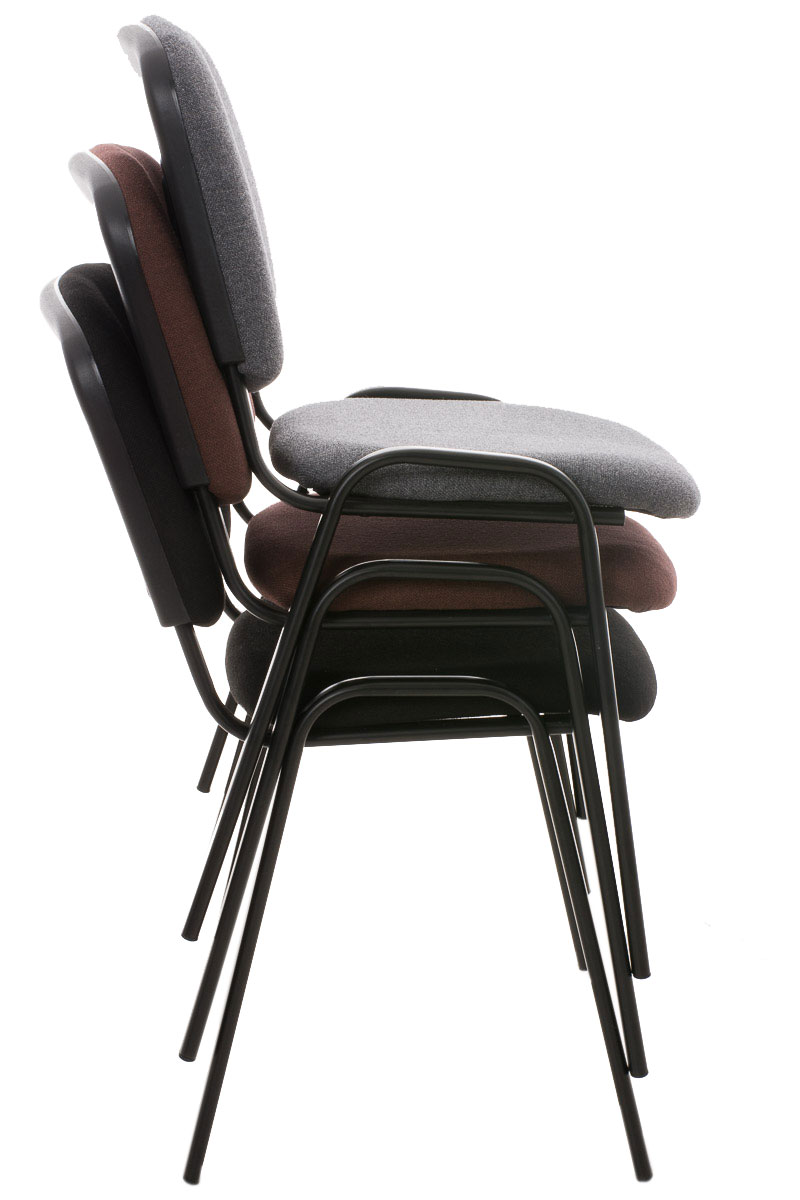 4er Set Besucherstuhl Ken Stoff, creme