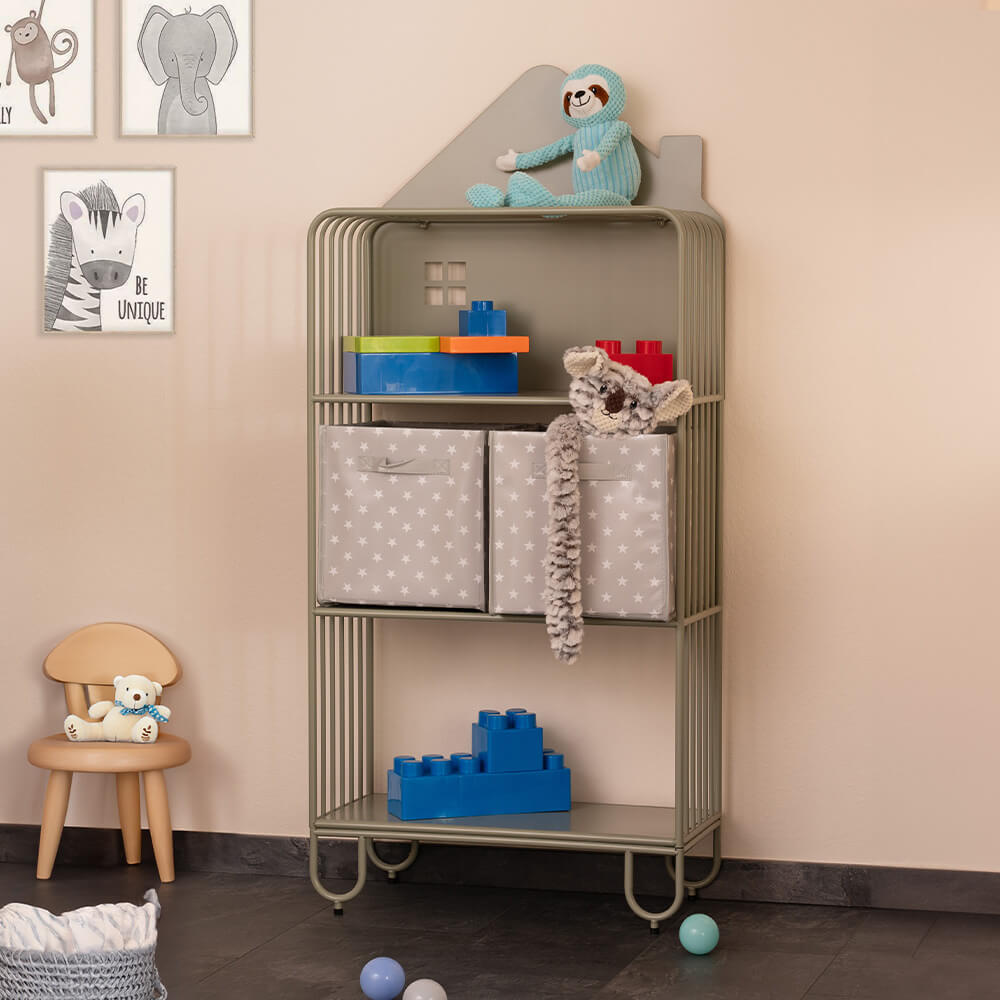 Kinderregal aus Metall magnetisch TODO M – Salbei-Grün