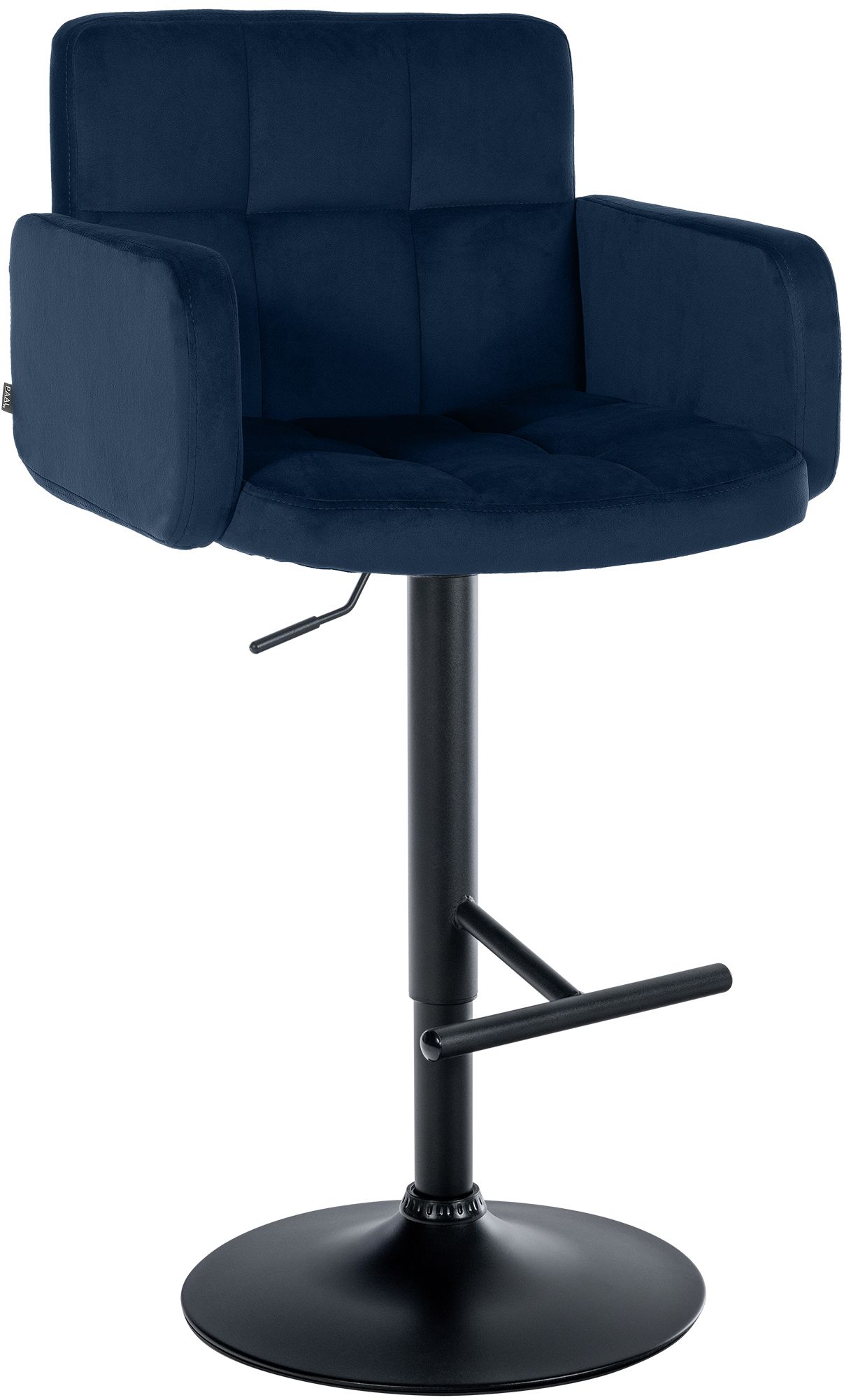 Barhocker Los Angeles Samt schwarz, blau