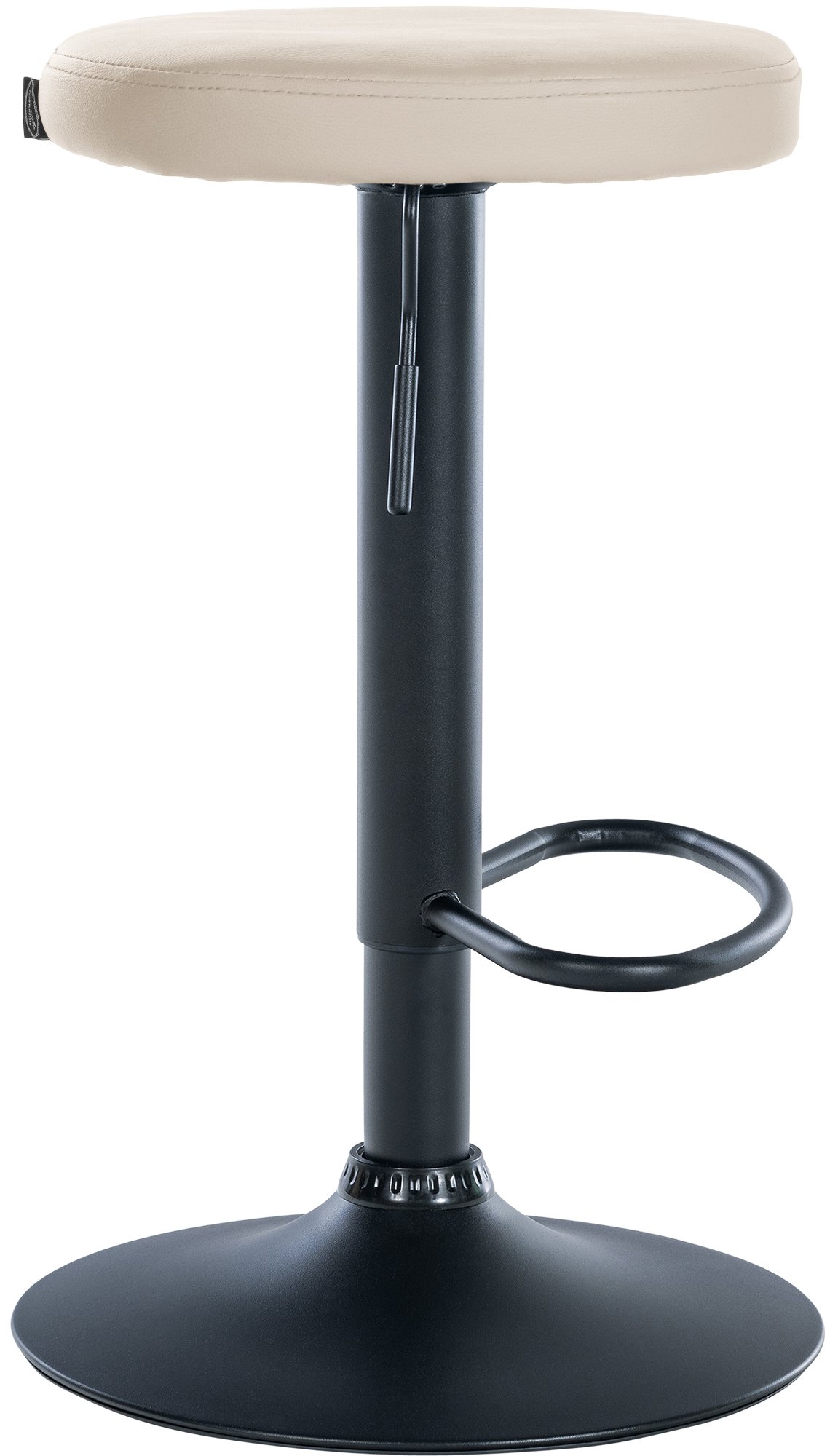 2er Set Barhocker Ponte Kunstleder schwarz, creme