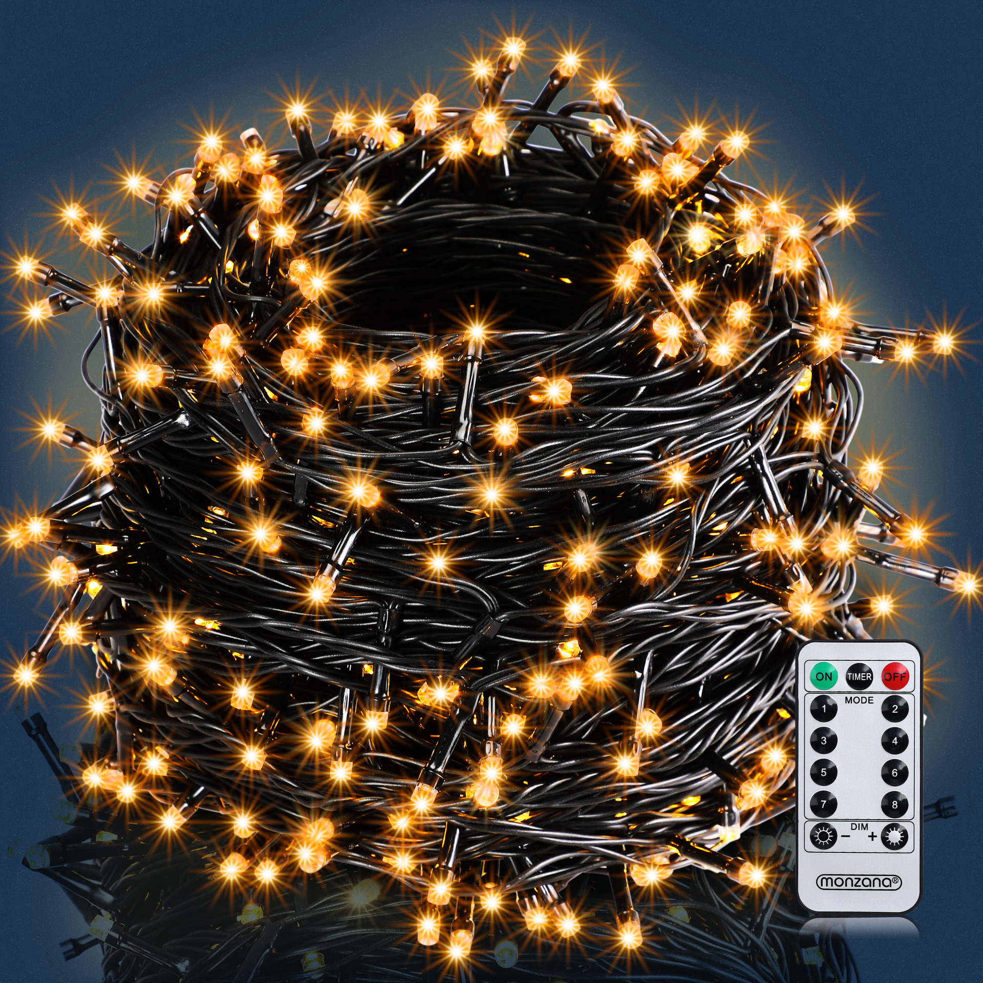 Lichterkette Weihnachten Warmweiß 40m Fernbedienung