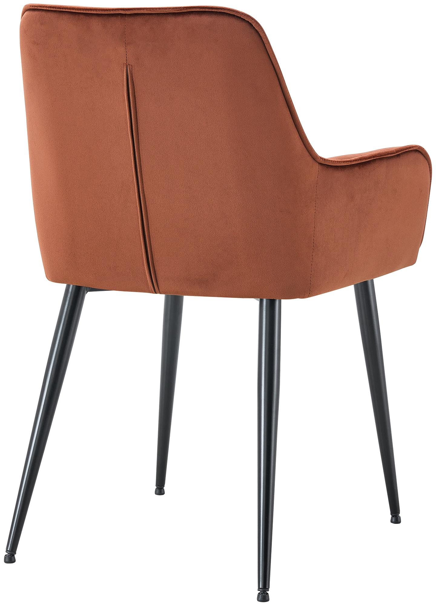 2er Set Esszimmerstuhl Ferndale Samt, braun