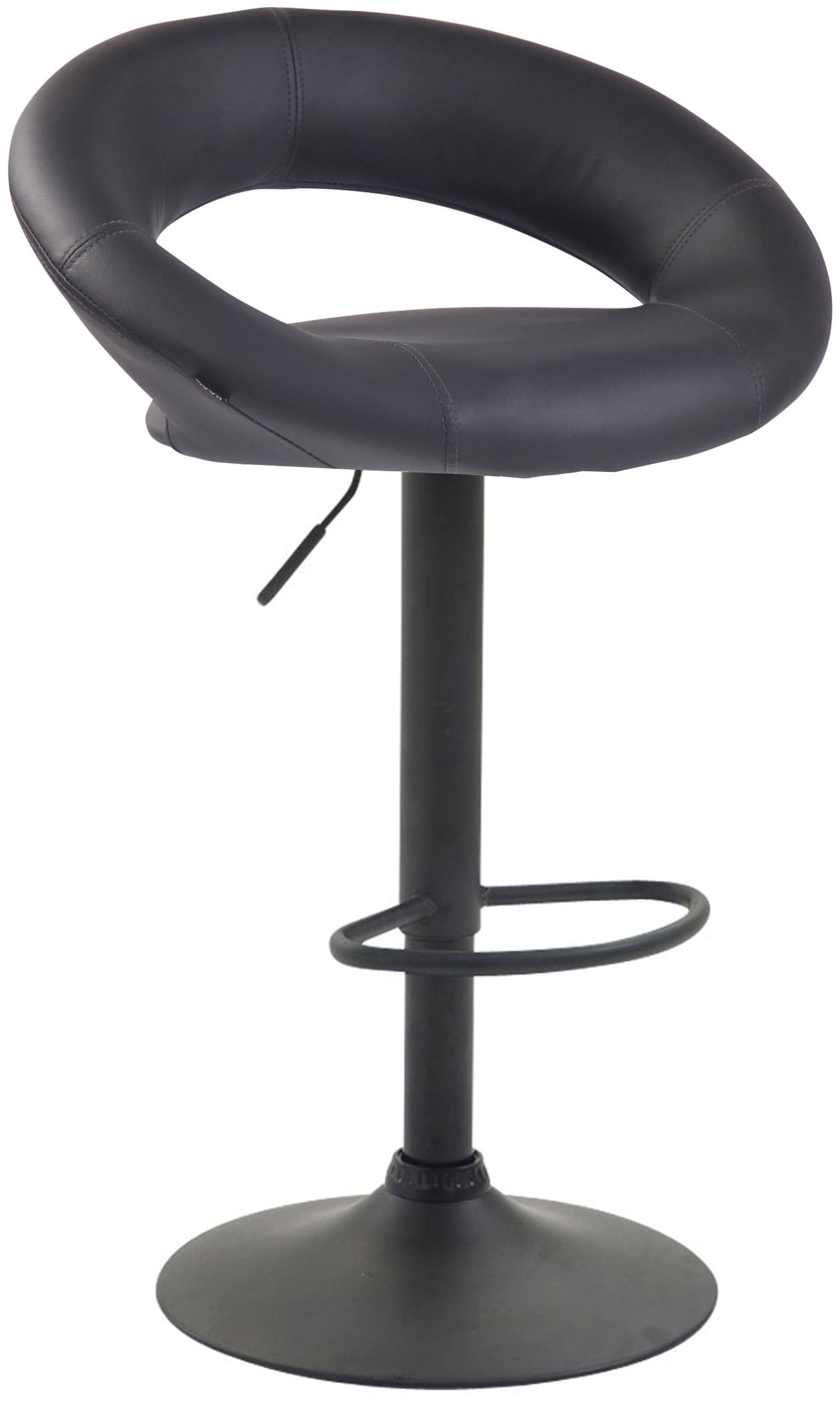 2er Set Barhocker Olinda Kunstleder schwarz, grau