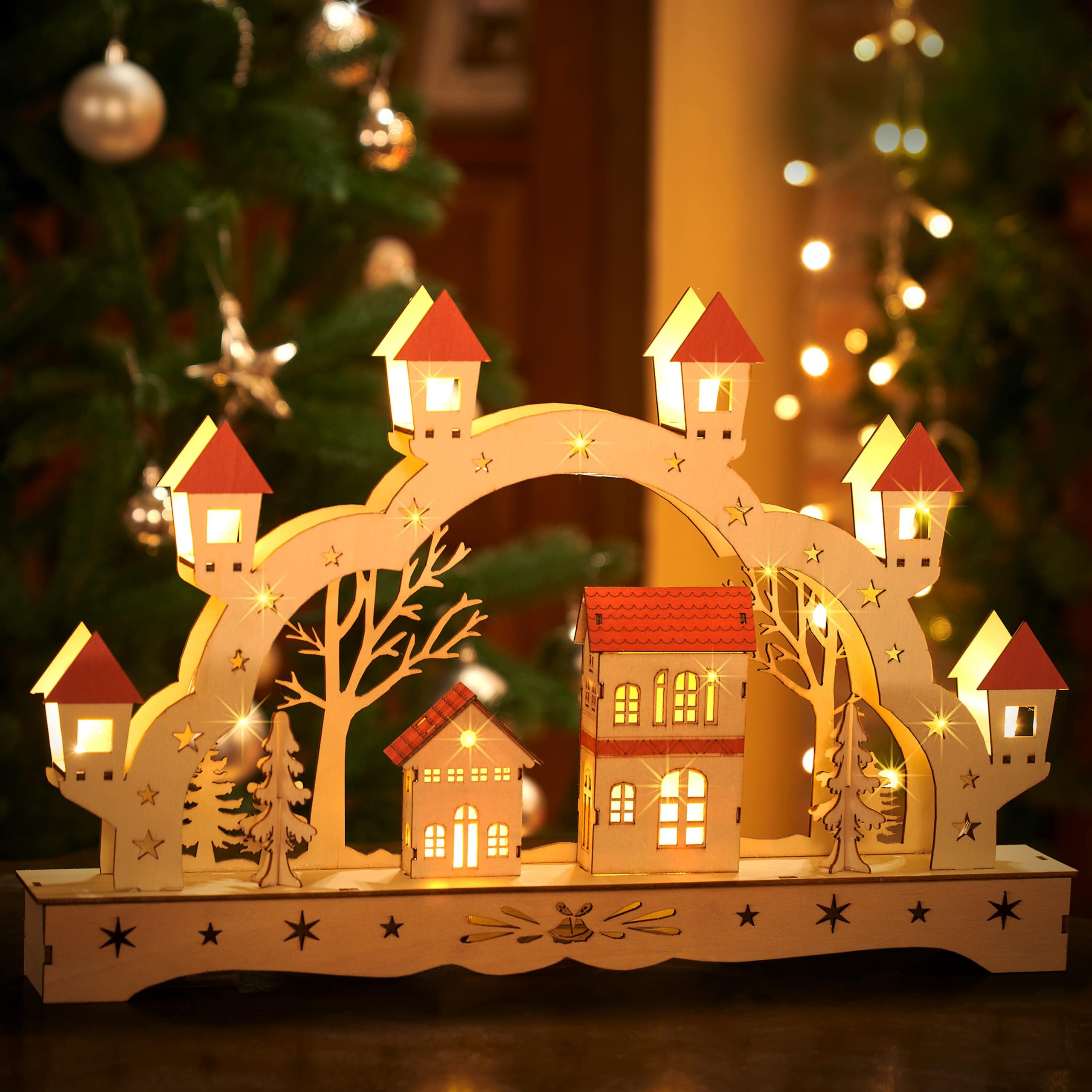 Weihnachts Schwibbogen Winterdorf