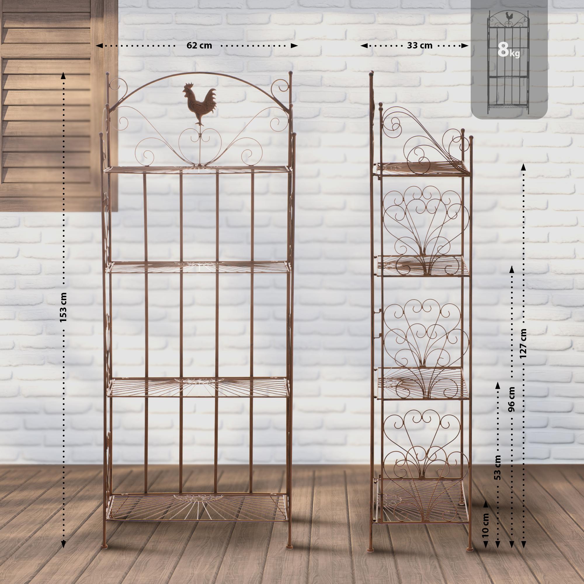 Standregal Mia, antik braun