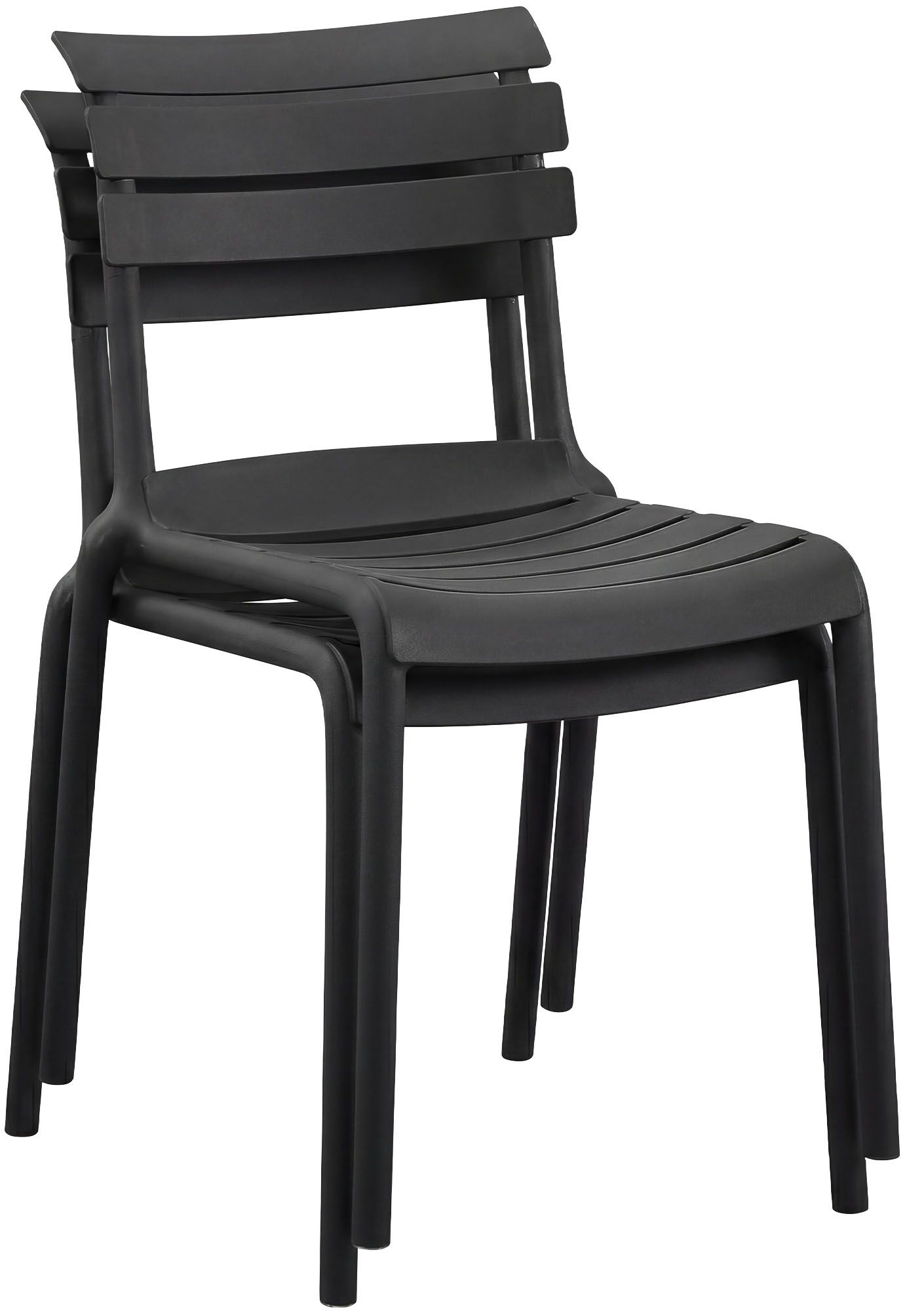 Gartenmöbel-Set Vela mit 2 Stühlen, schwarz