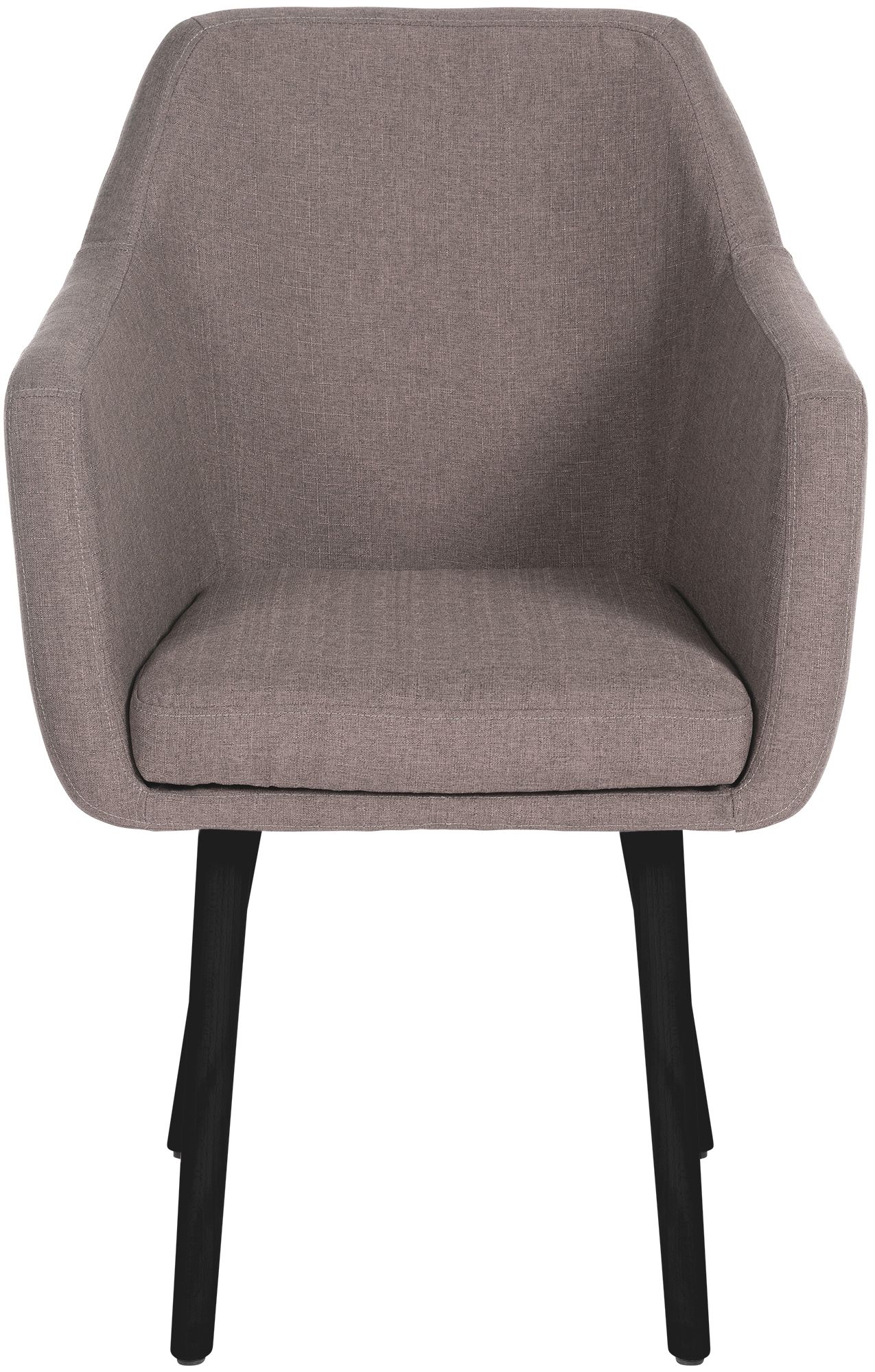 Besucherstuhl Utrecht Stoff schwarz, taupe